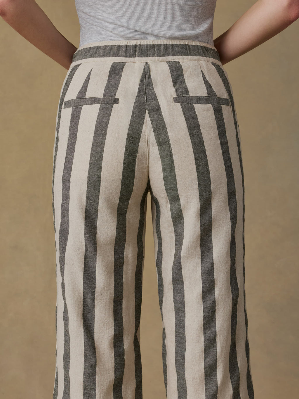 Sun Strider Cotton Linen Pant - Pine Bay Stripe