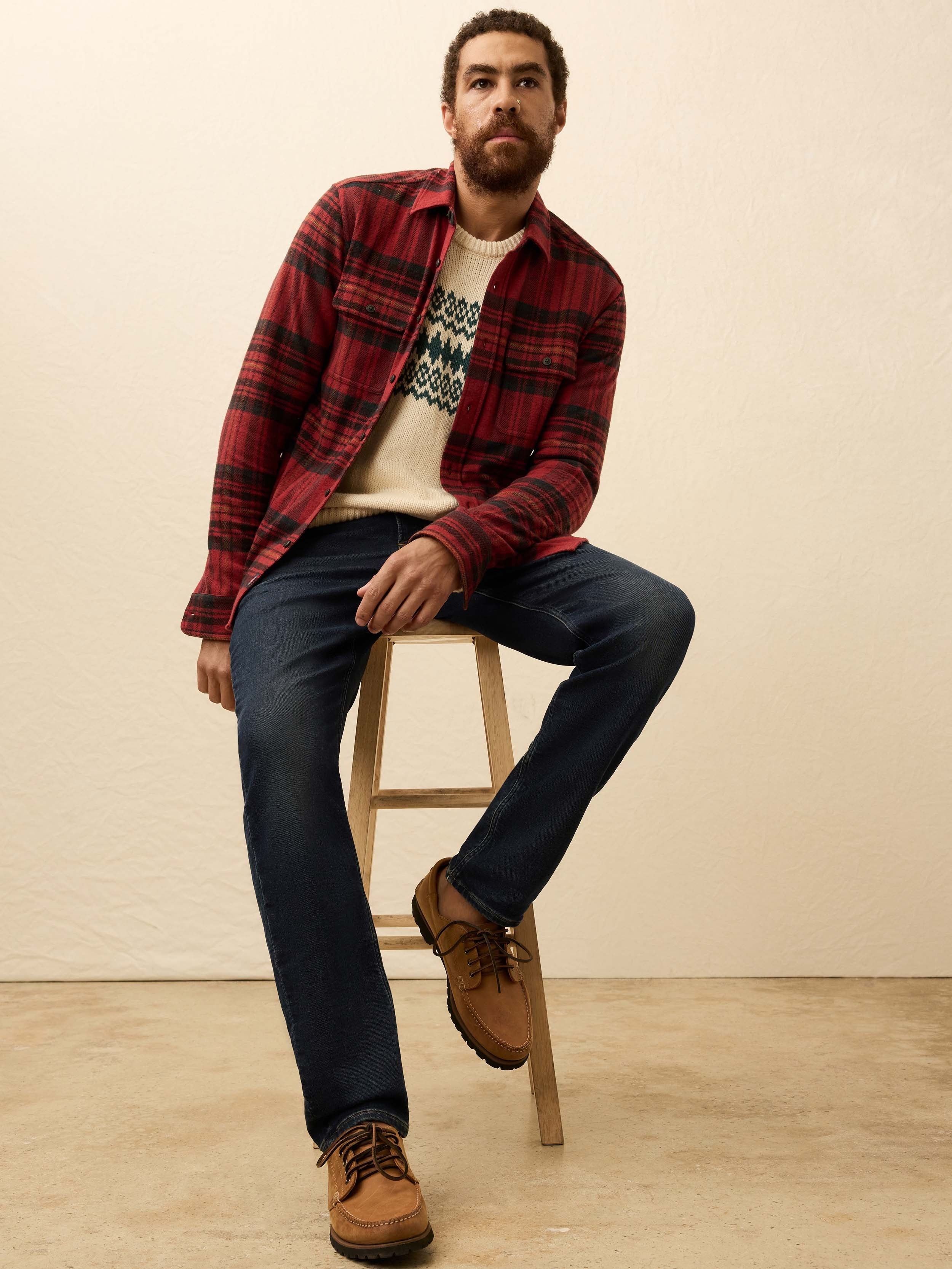 LegendTM Sweater Shirt - Red Cedar Plaid