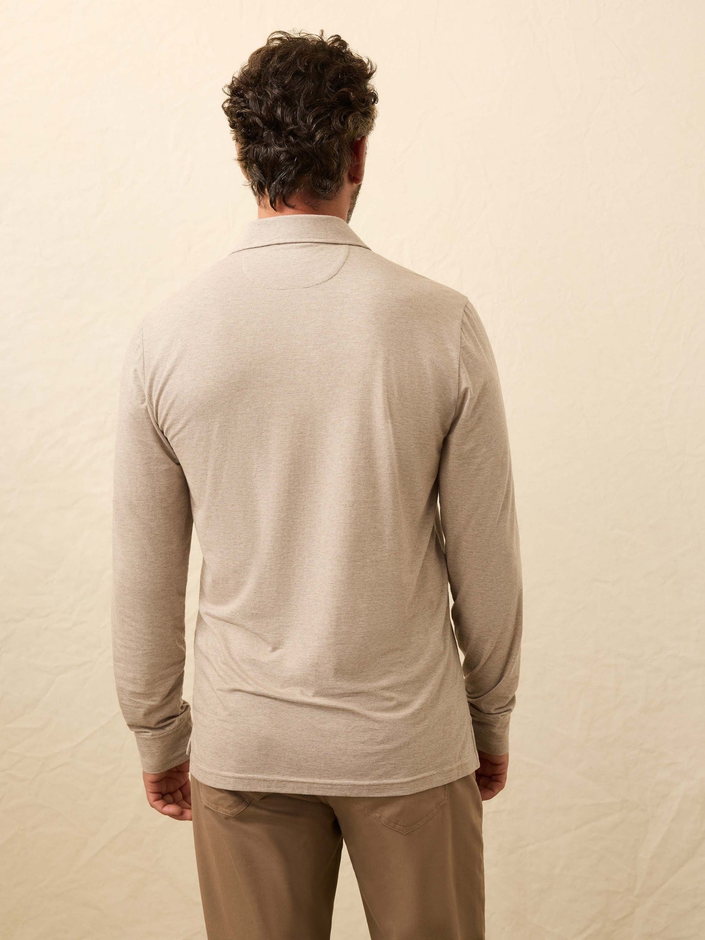 Long-Sleeve MovementTM Polo - Mountain Bark Feeder