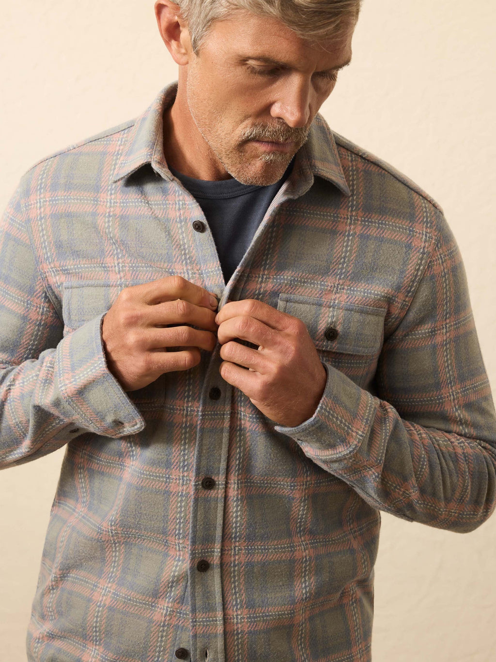 LegendTM Sweater Shirt - Forest Rose Plaid