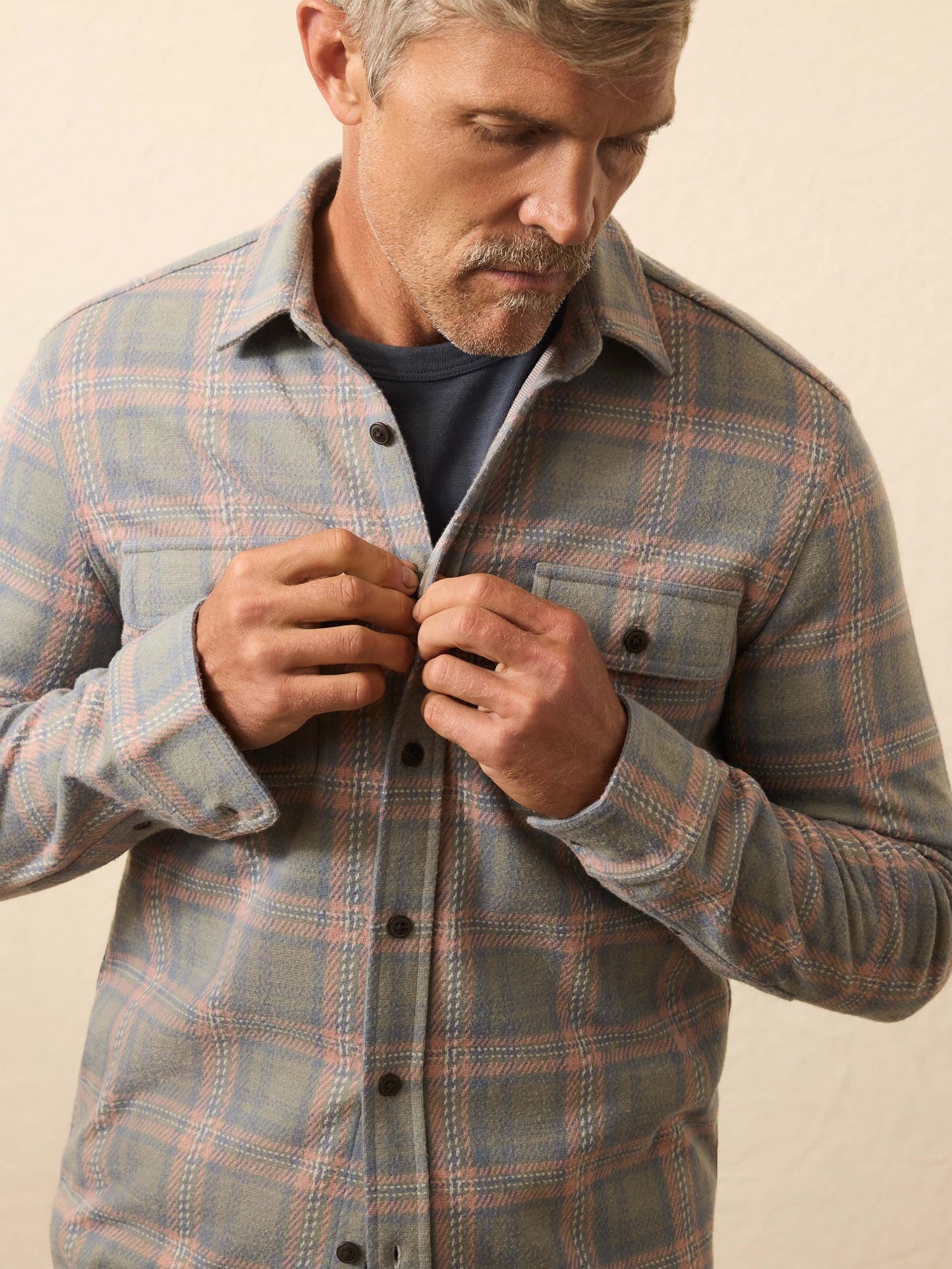 LegendTM Sweater Shirt - Forest Rose Plaid