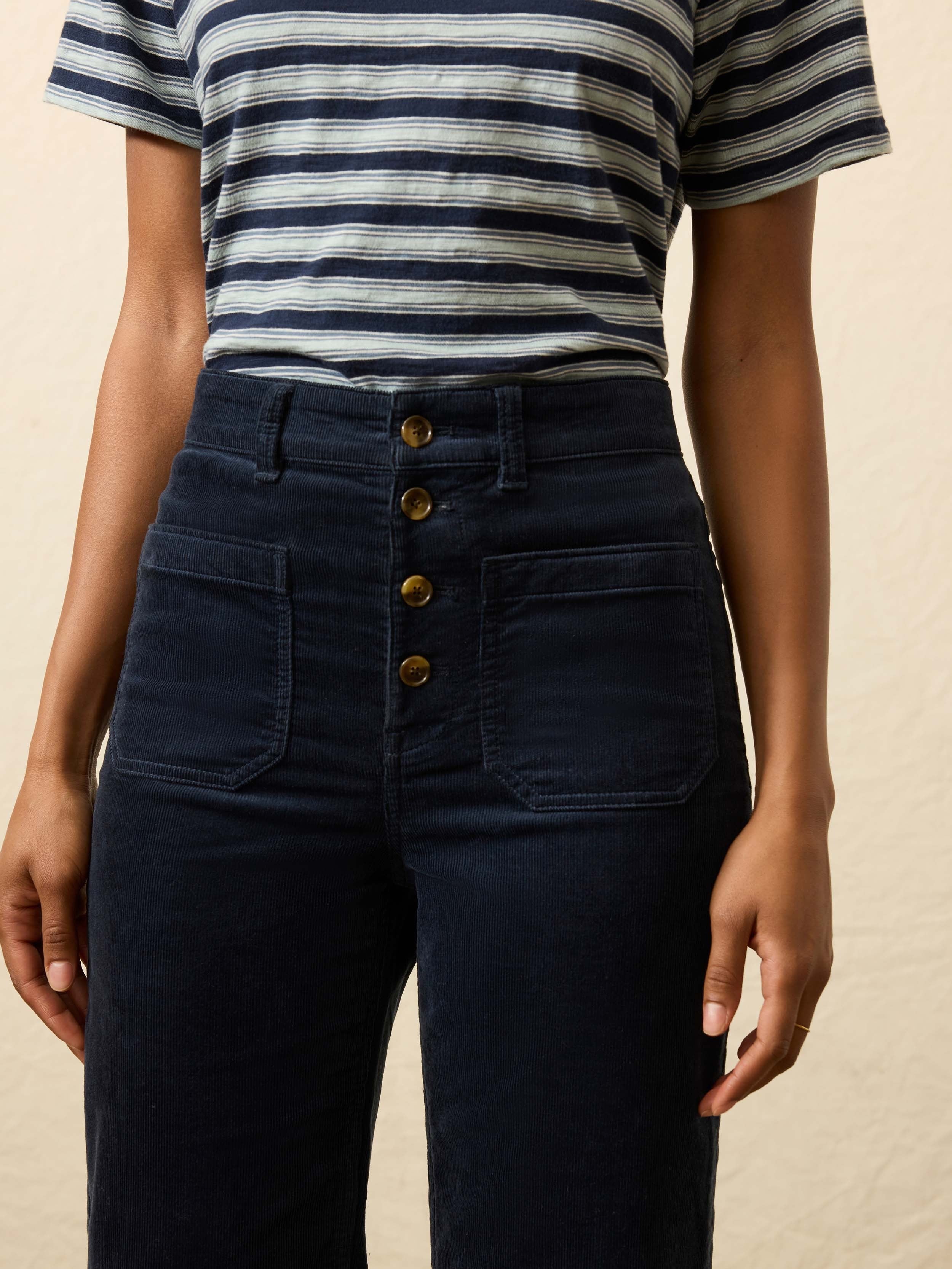Stretch Terry Cord Patch Pocket Pant - Abyss Navy