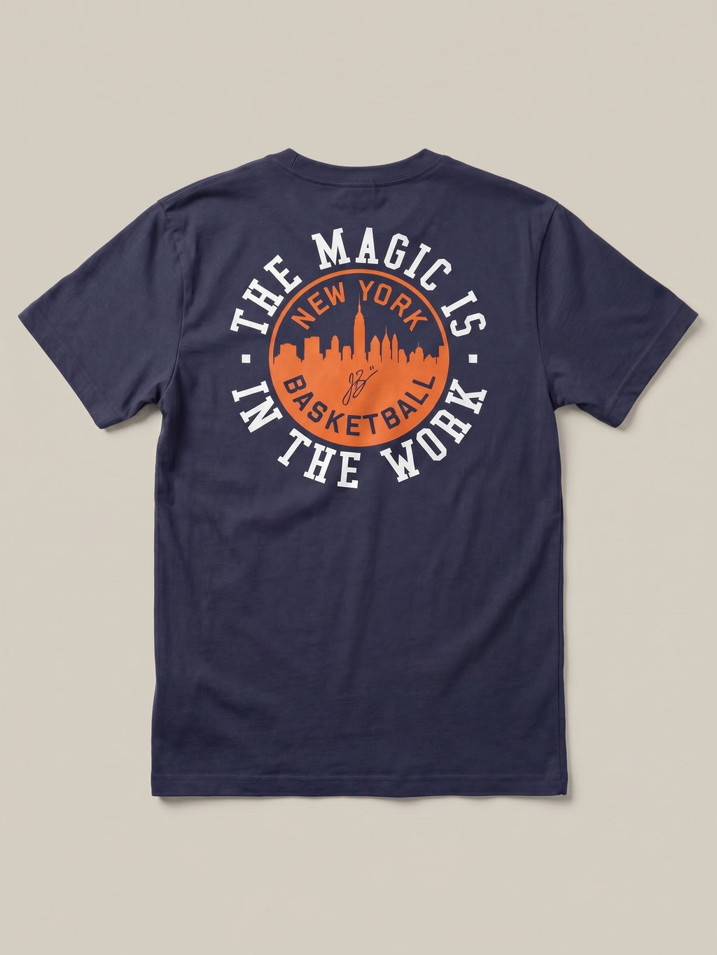 Jalen Brunson Sunwashed Tee - Dune Navy