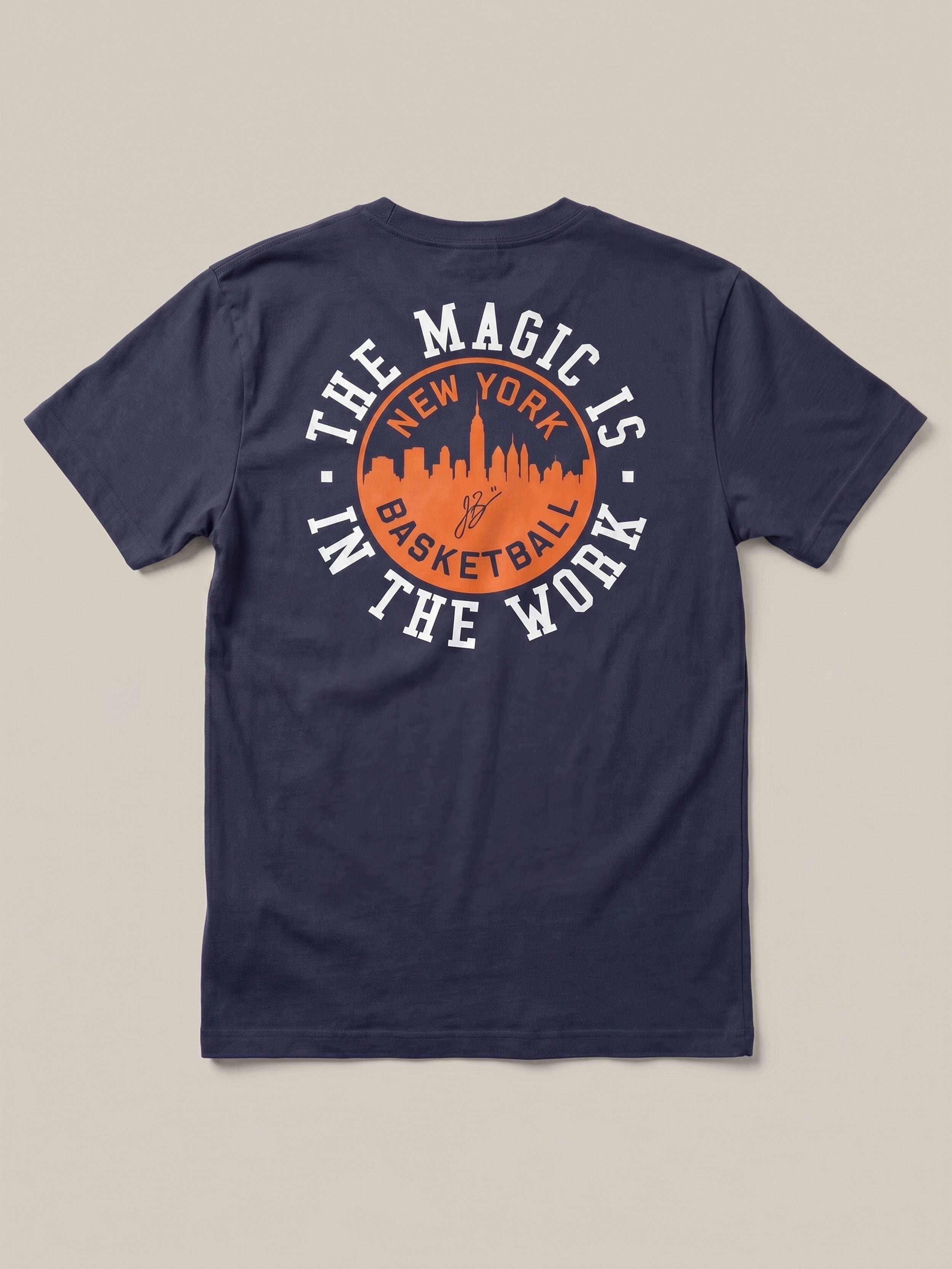 Jalen Brunson Sunwashed Tee - Dune Navy