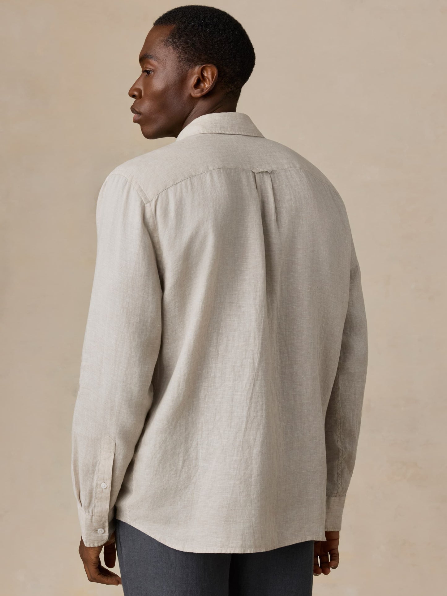 Sunwashed Linen Shirt - Castle Stone