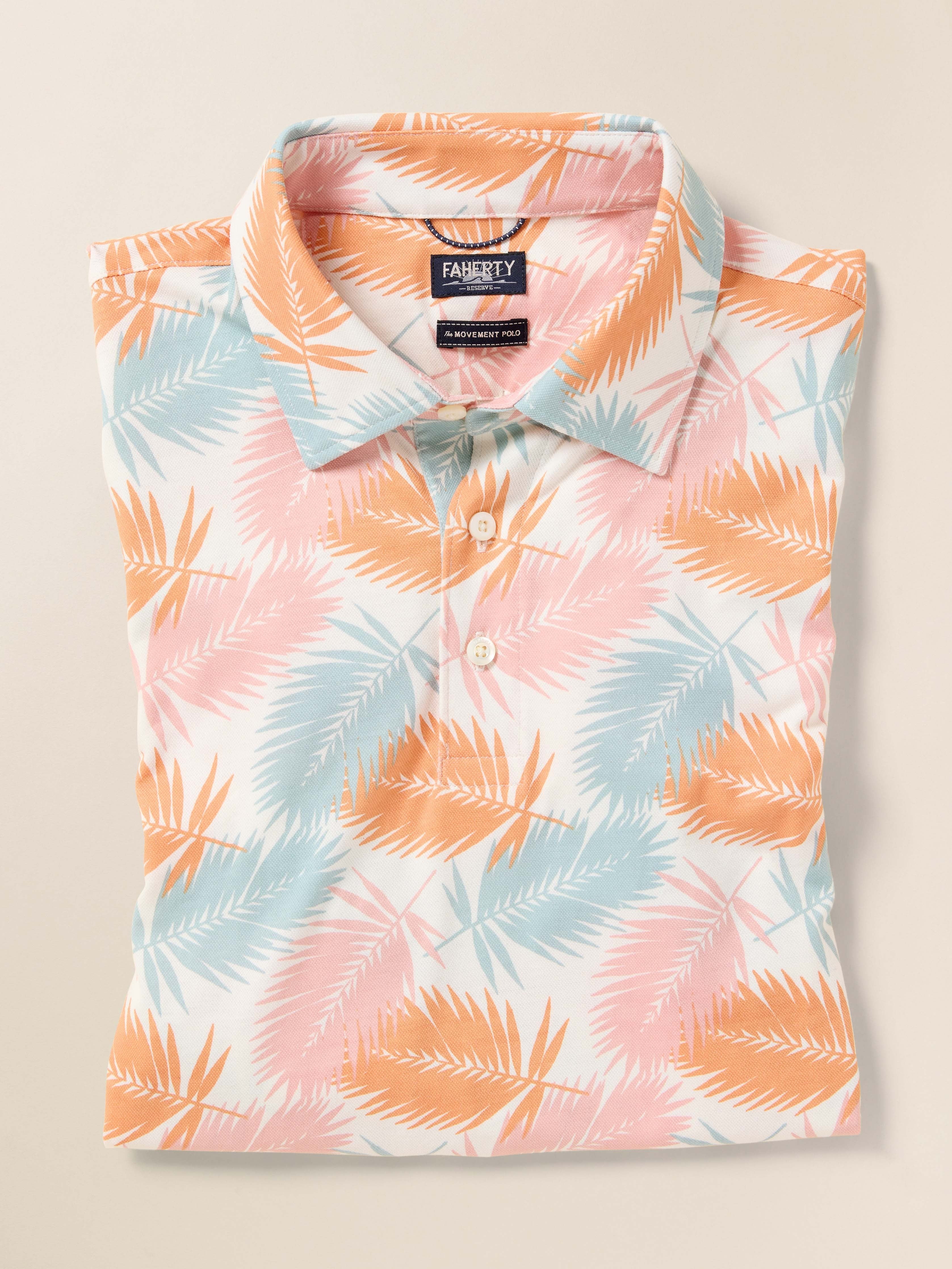 Short-Sleeve MovementTM Pique Polo - Ivory Paradise Palm