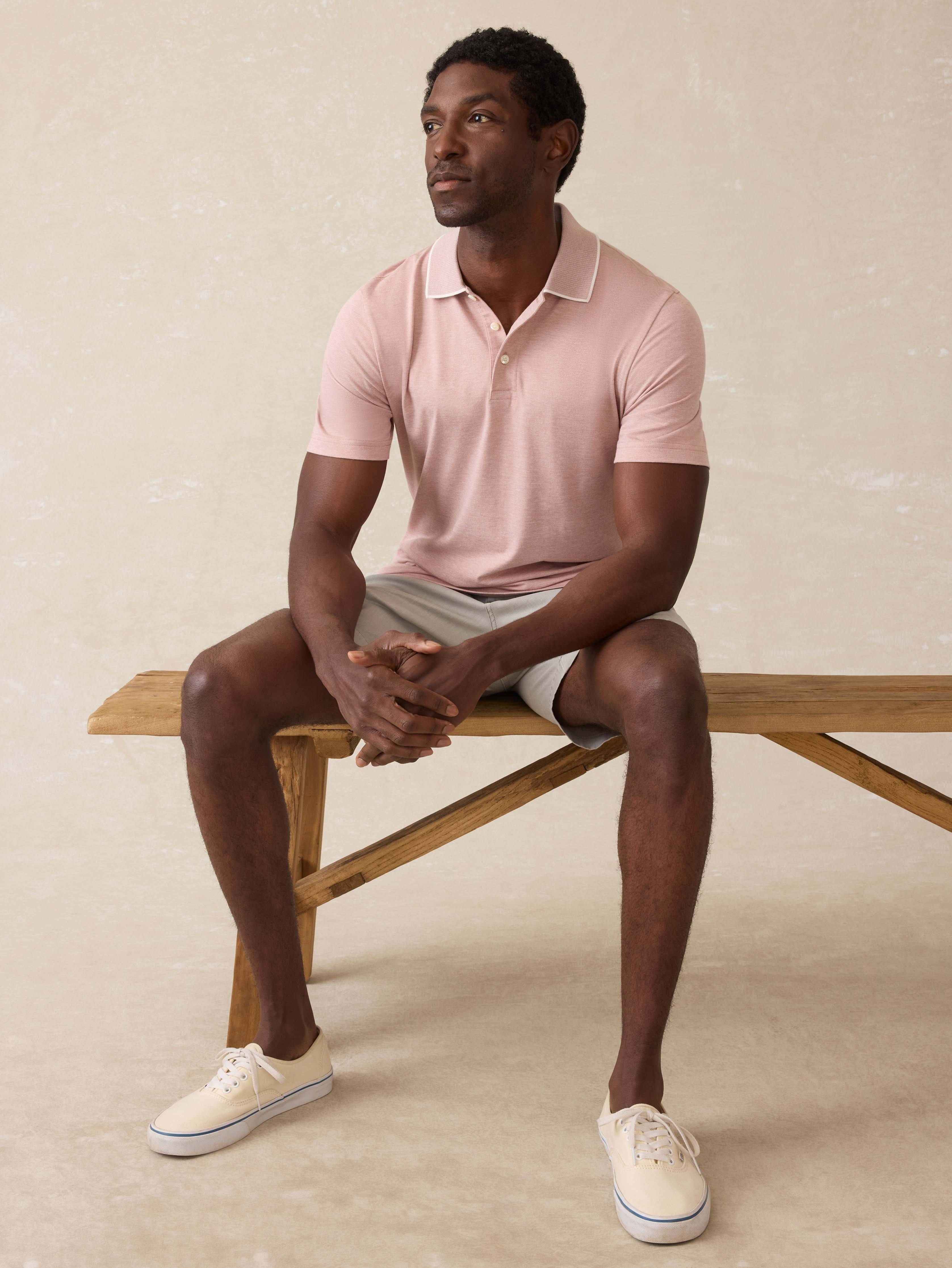 Short-Sleeve MovementTM Pique Polo - Sedona Melange