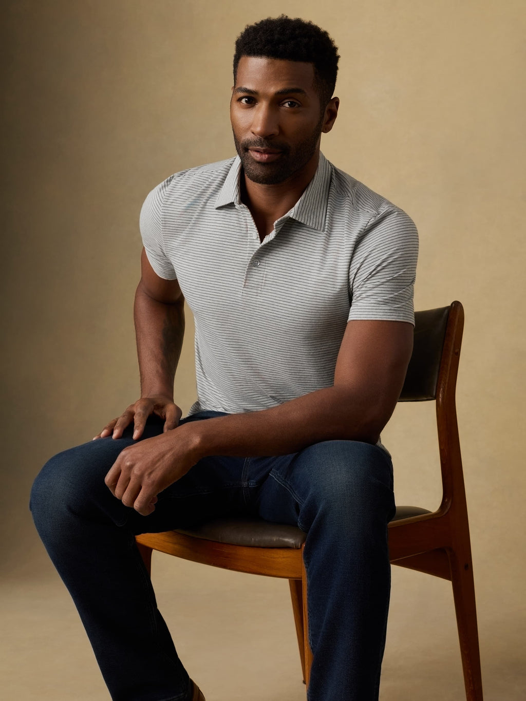Short-Sleeve MovementTM Polo - Dark Cloud Stripe