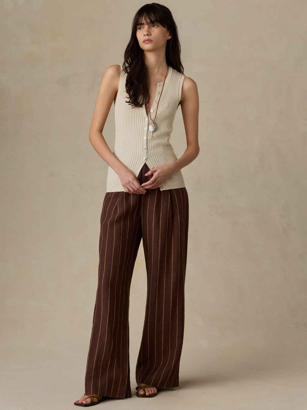 Miramar Linen Cami Cardigan - Summer Sand