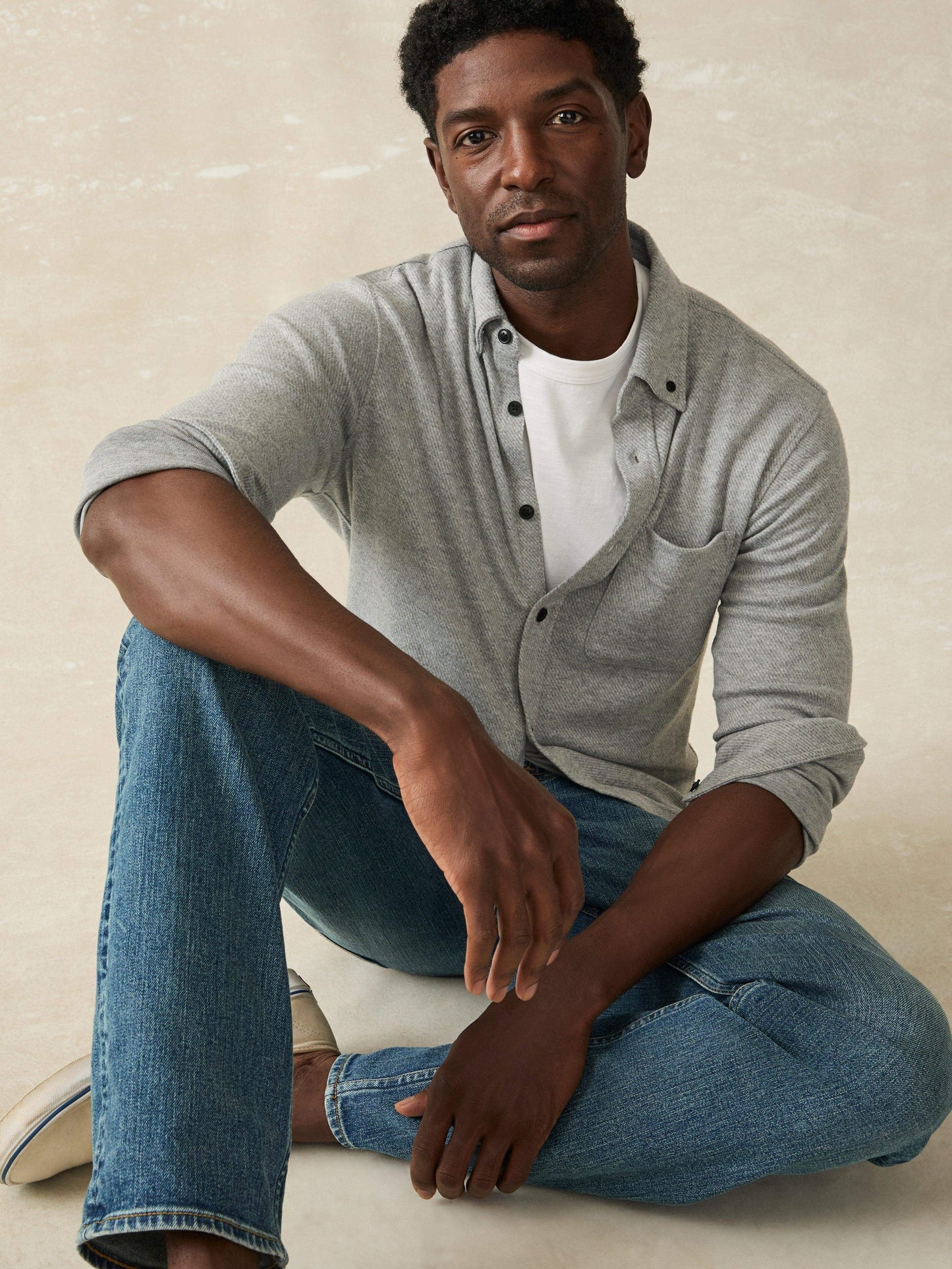 LegendTM Sweater Shirt (Single Pocket) - Fossil Grey Twill