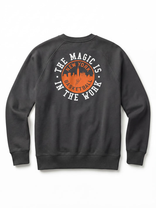 Jalen Brunson High Standard Fleece Crewneck - Mountain Black