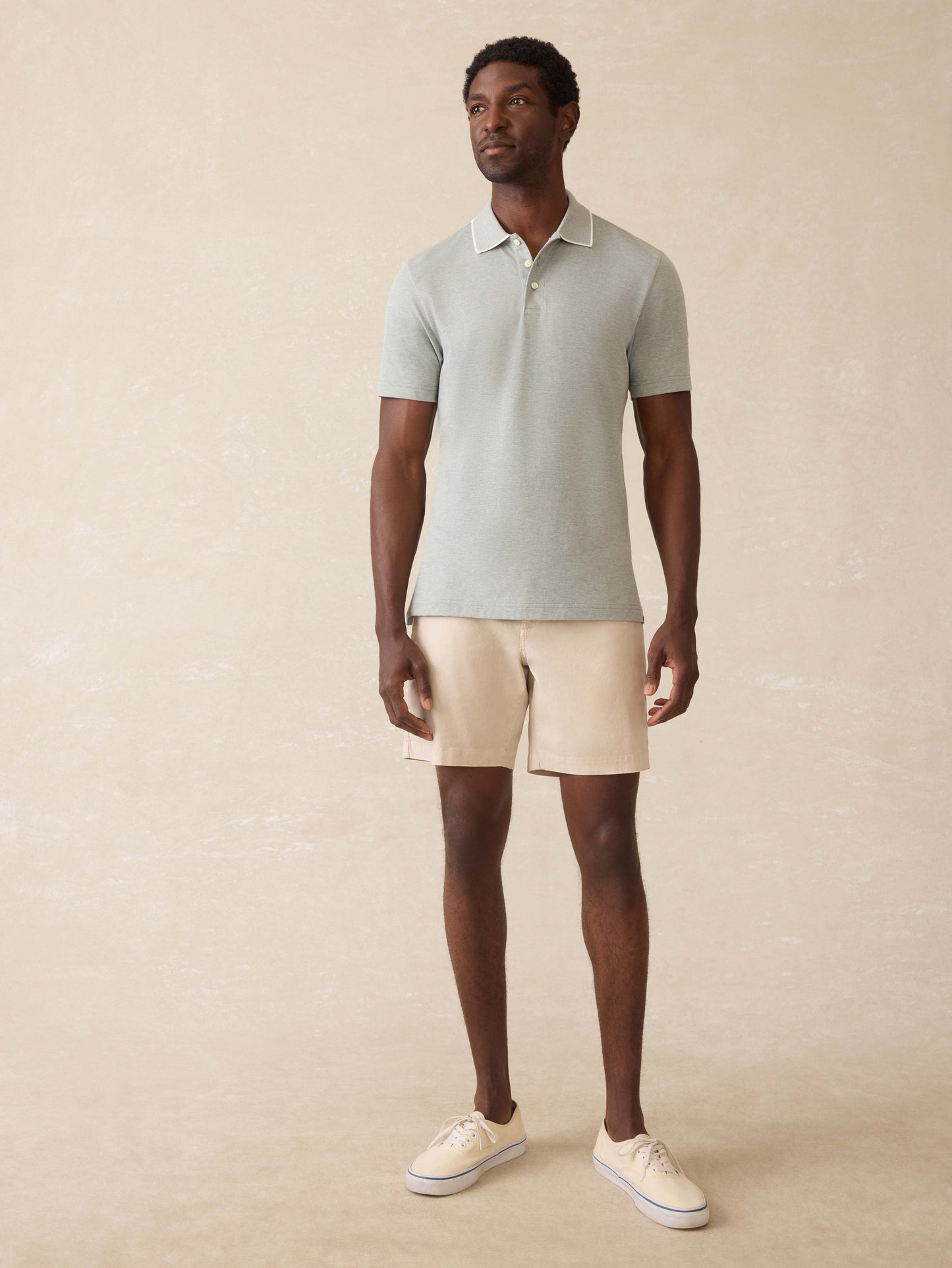 Short-Sleeve MovementTM Pique Polo - Moss Stone Melange