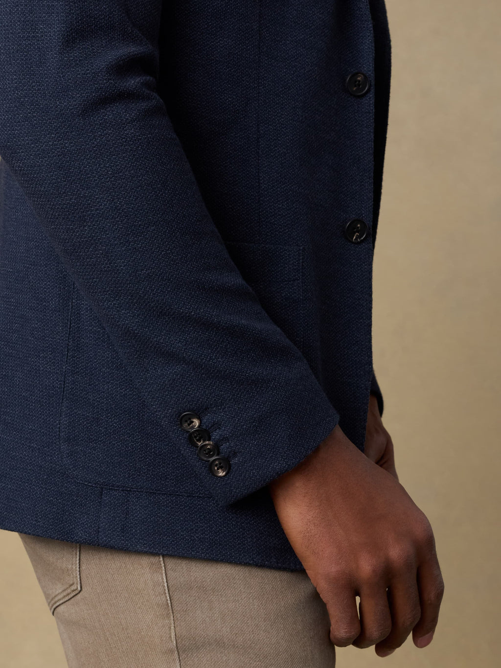 Highland Knit Blazer - Navy Ridge Melange