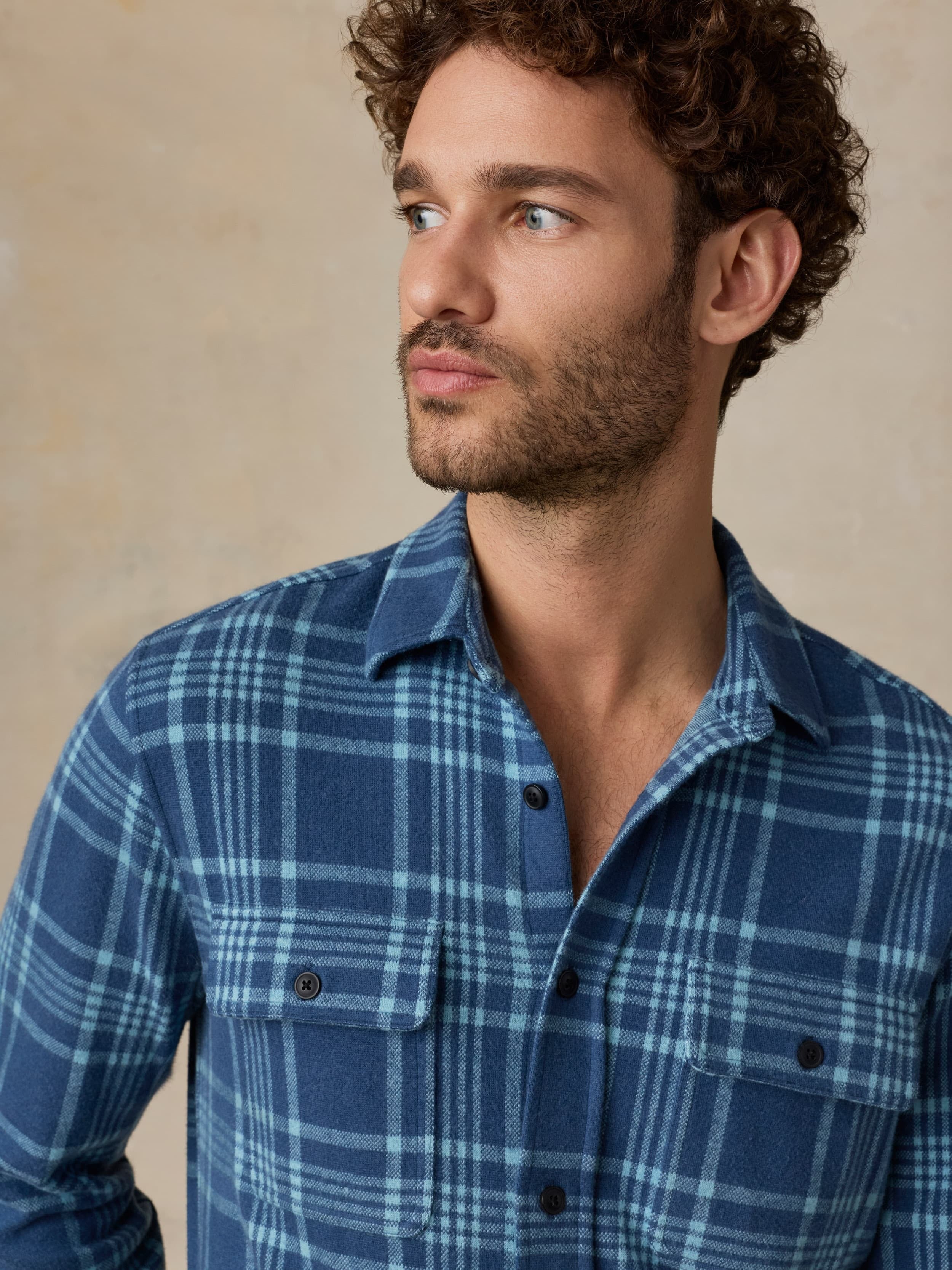 LegendTM Sweater Shirt - Midnight Teal Plaid