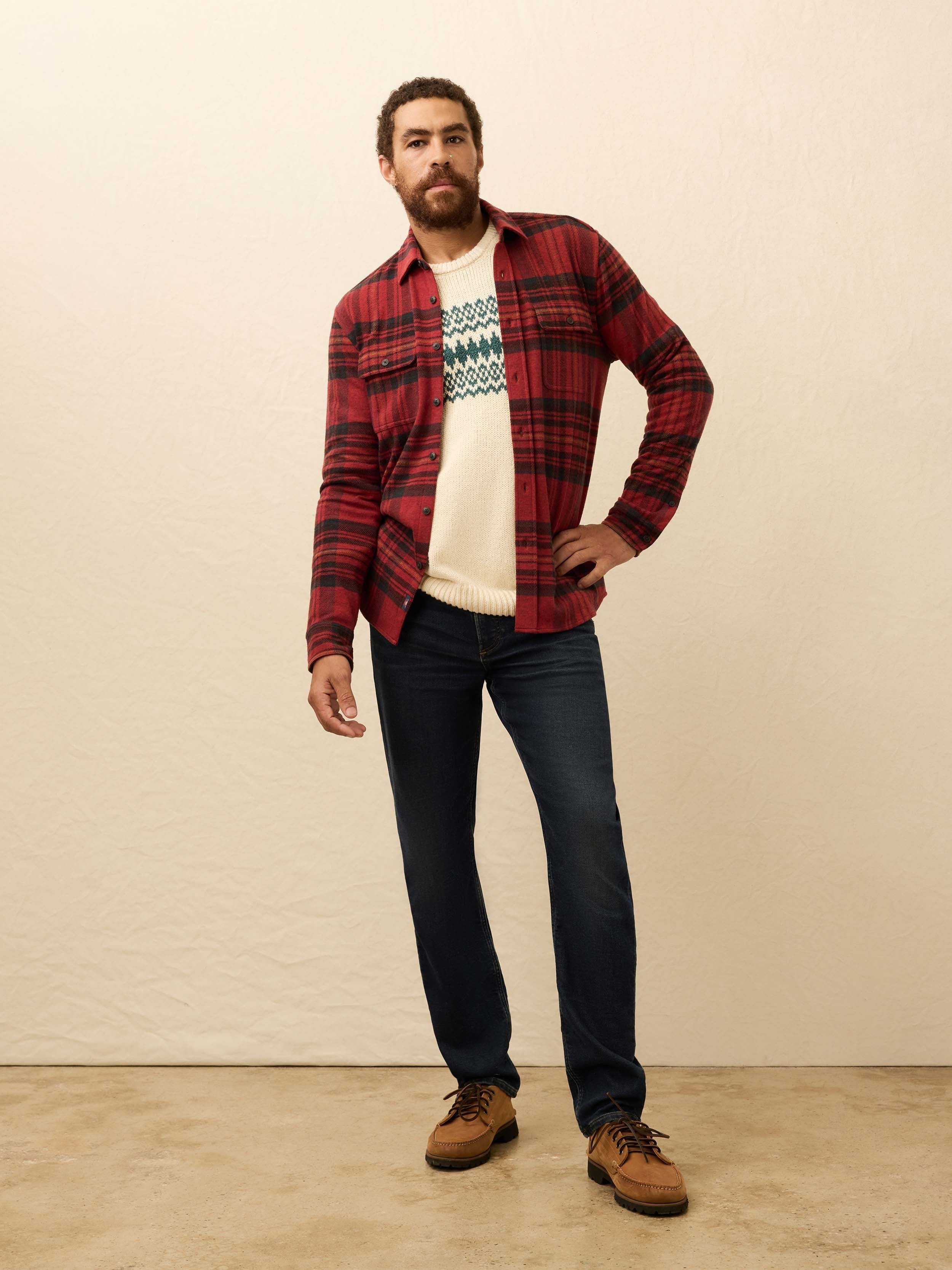 LegendTM Sweater Shirt - Red Cedar Plaid