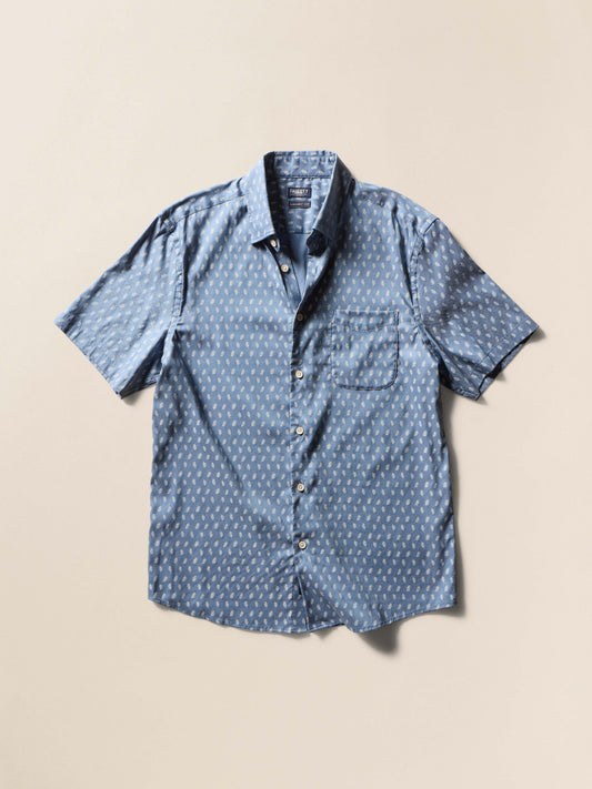 Short-Sleeve MovementTM Monterey Shirt - Marine Palm Foliage