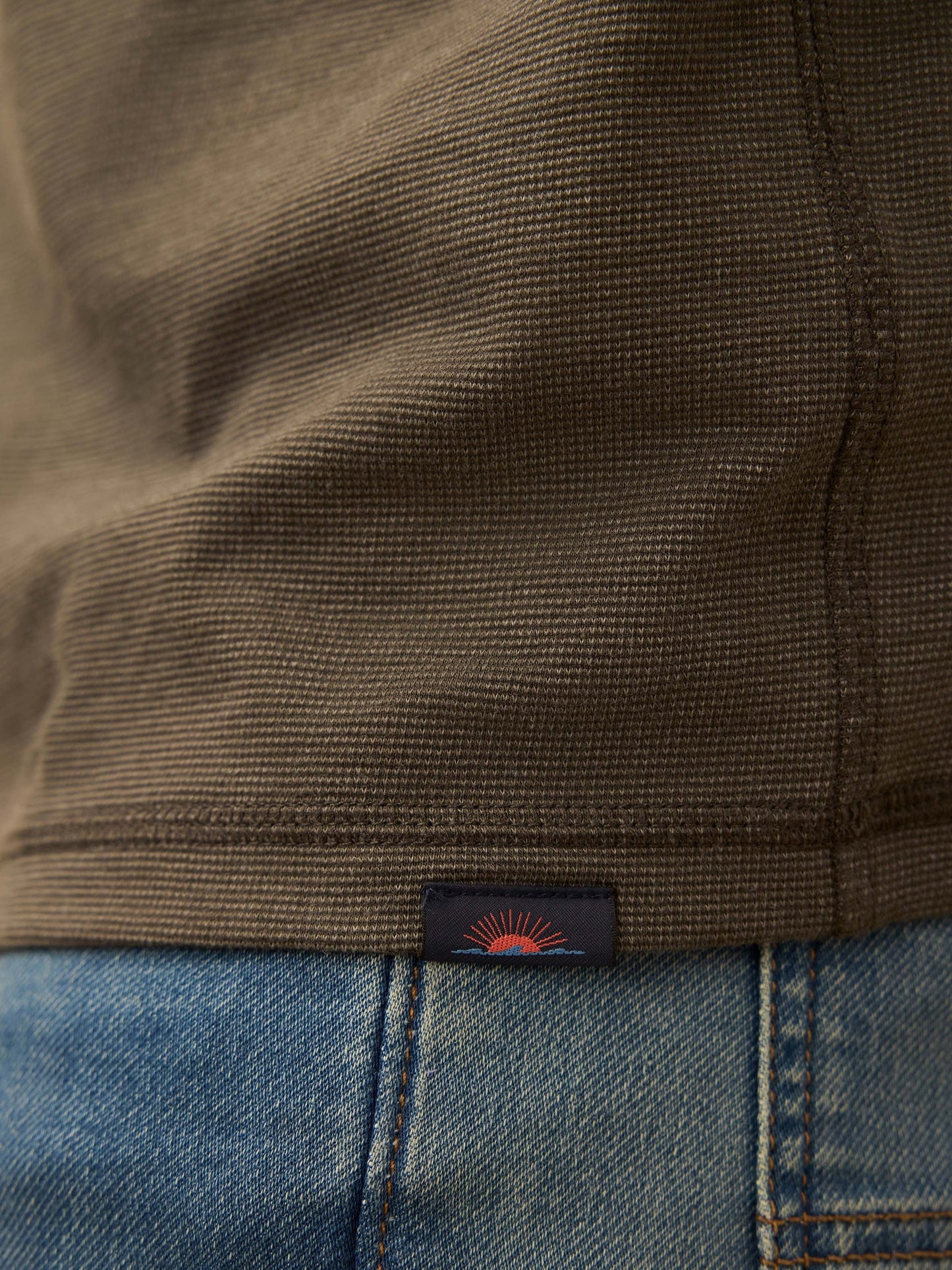Long-Sleeve Waffle Henley - Night Rock