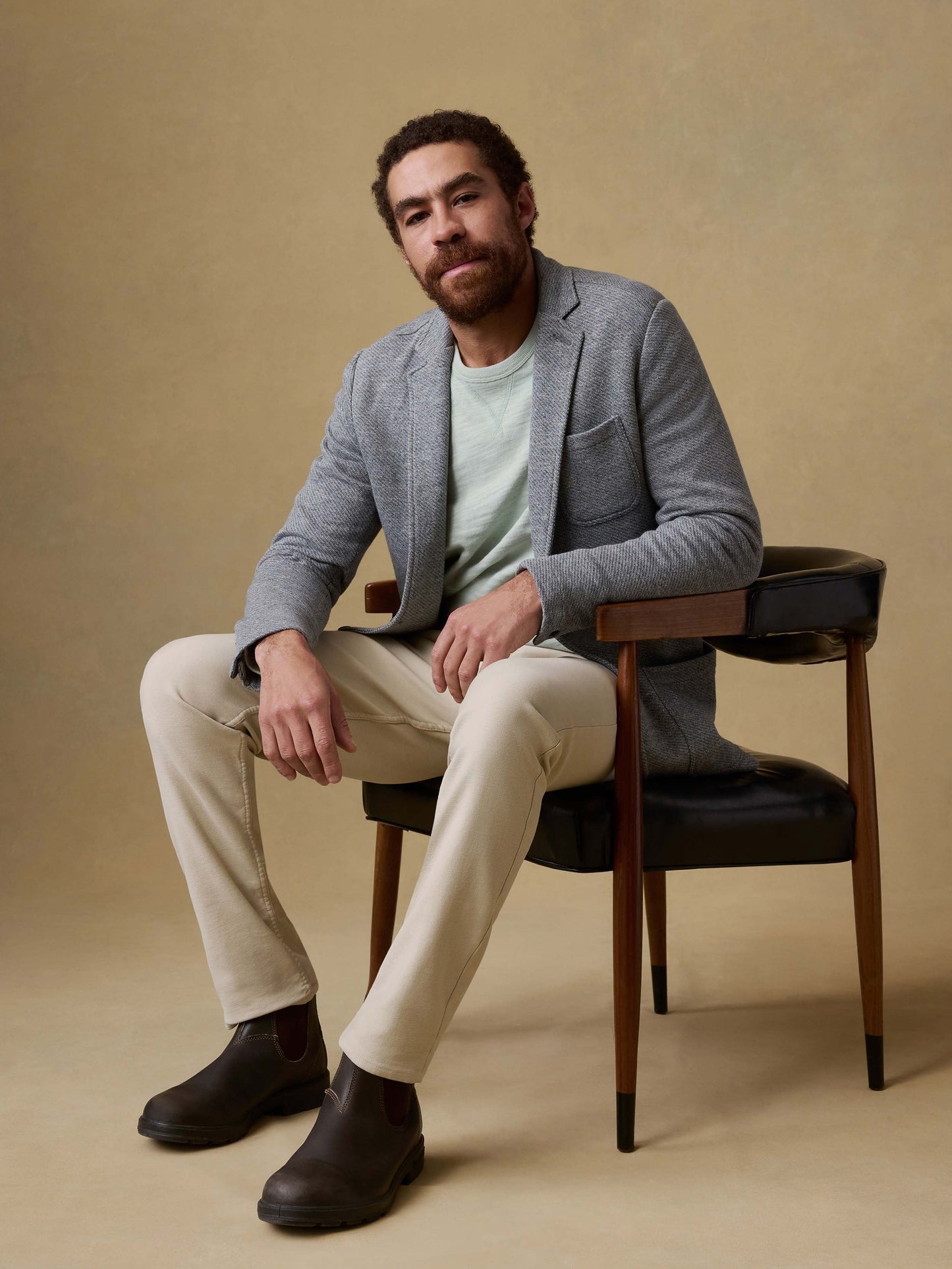 Inlet Knit Blazer (Tall) - Medium Grey Melange