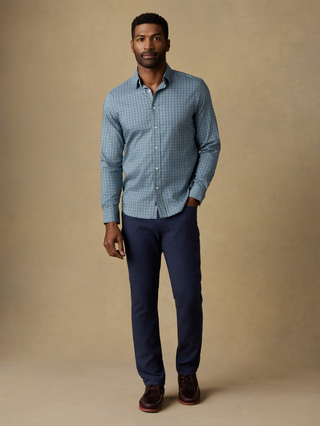 The MovementTM Shirt - Sage Marine Gingham