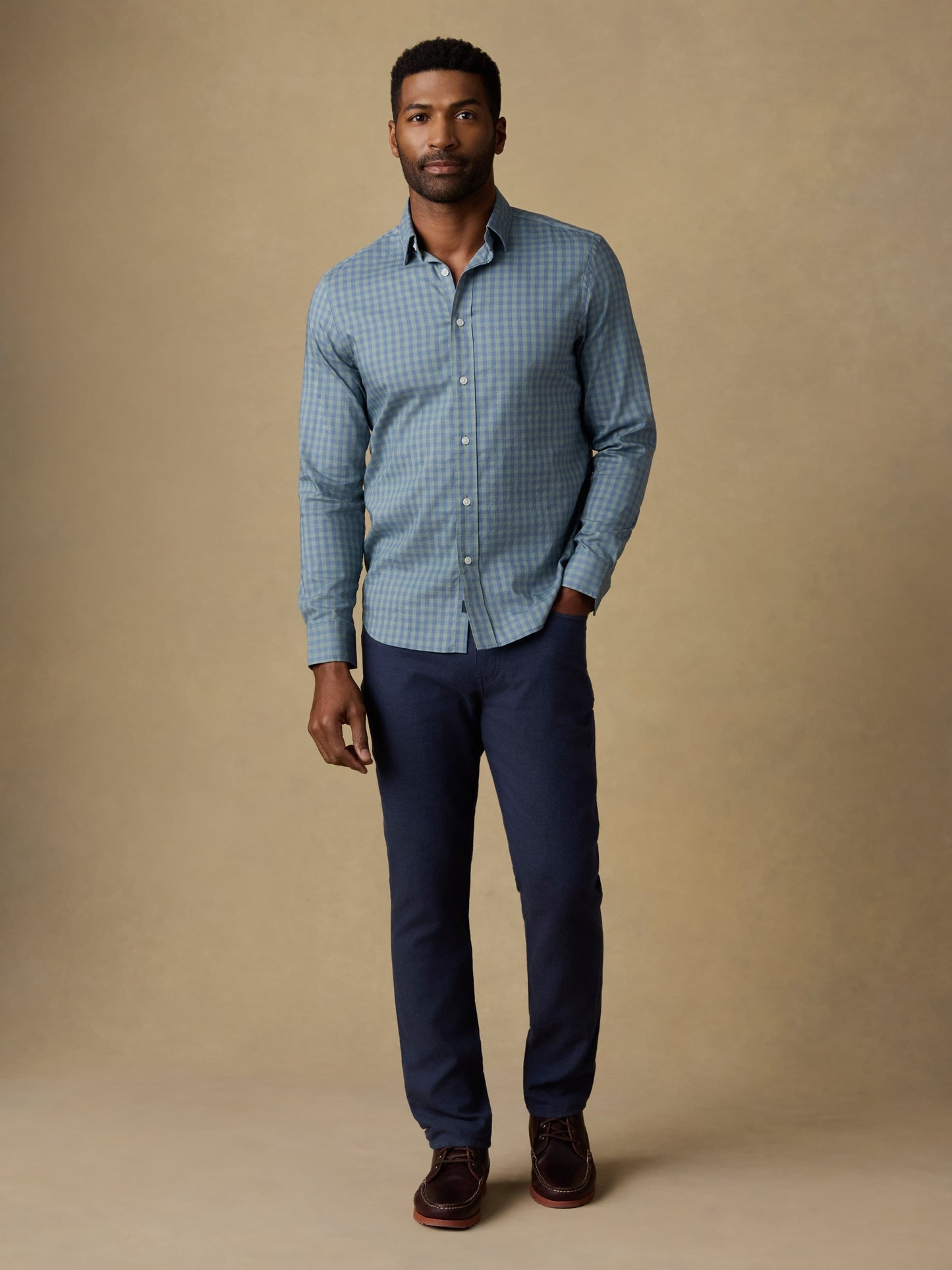 The MovementTM Shirt - Sage Marine Gingham