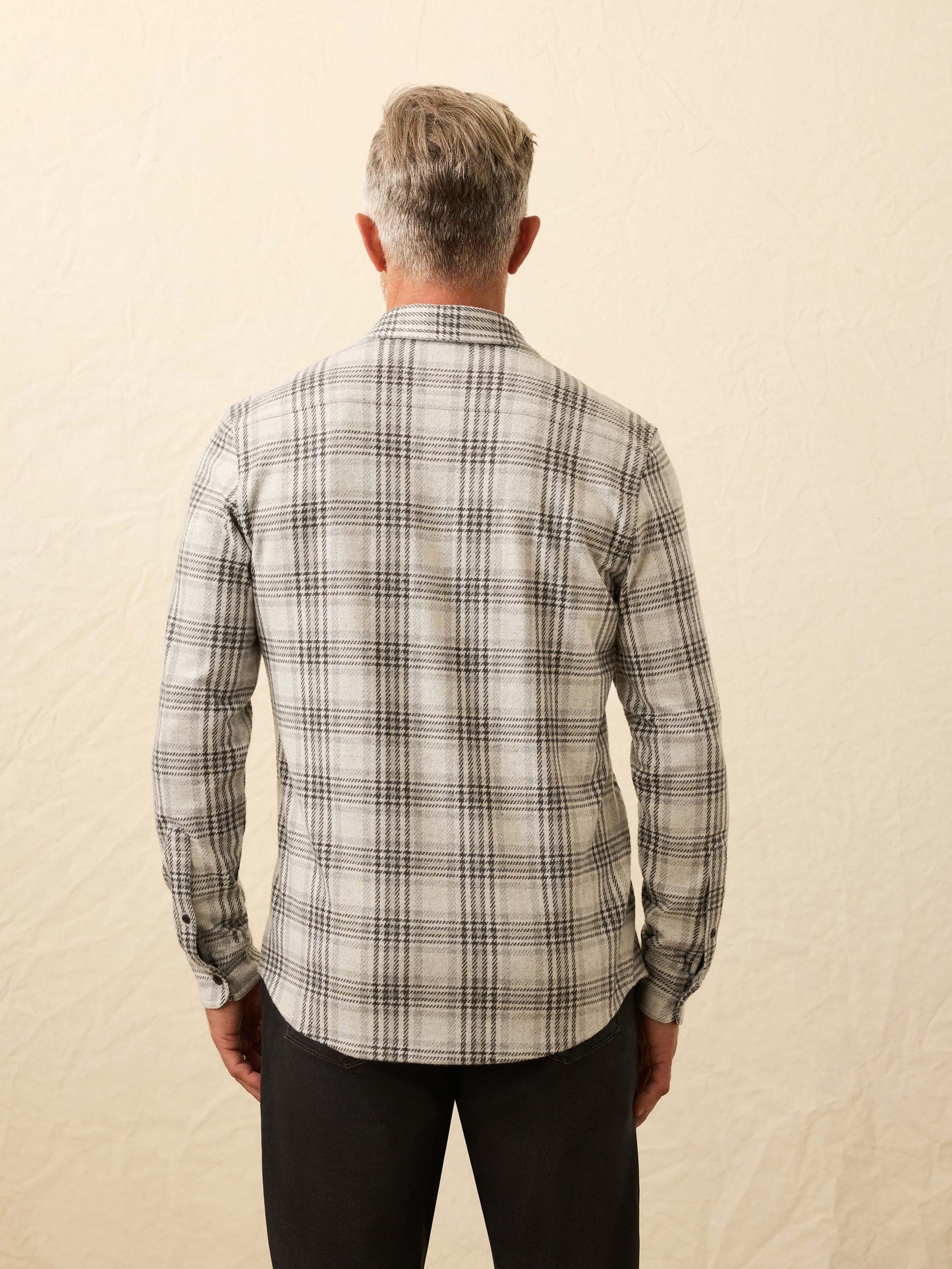 LegendTM Sweater Shirt - Charcoal Cream Plaid