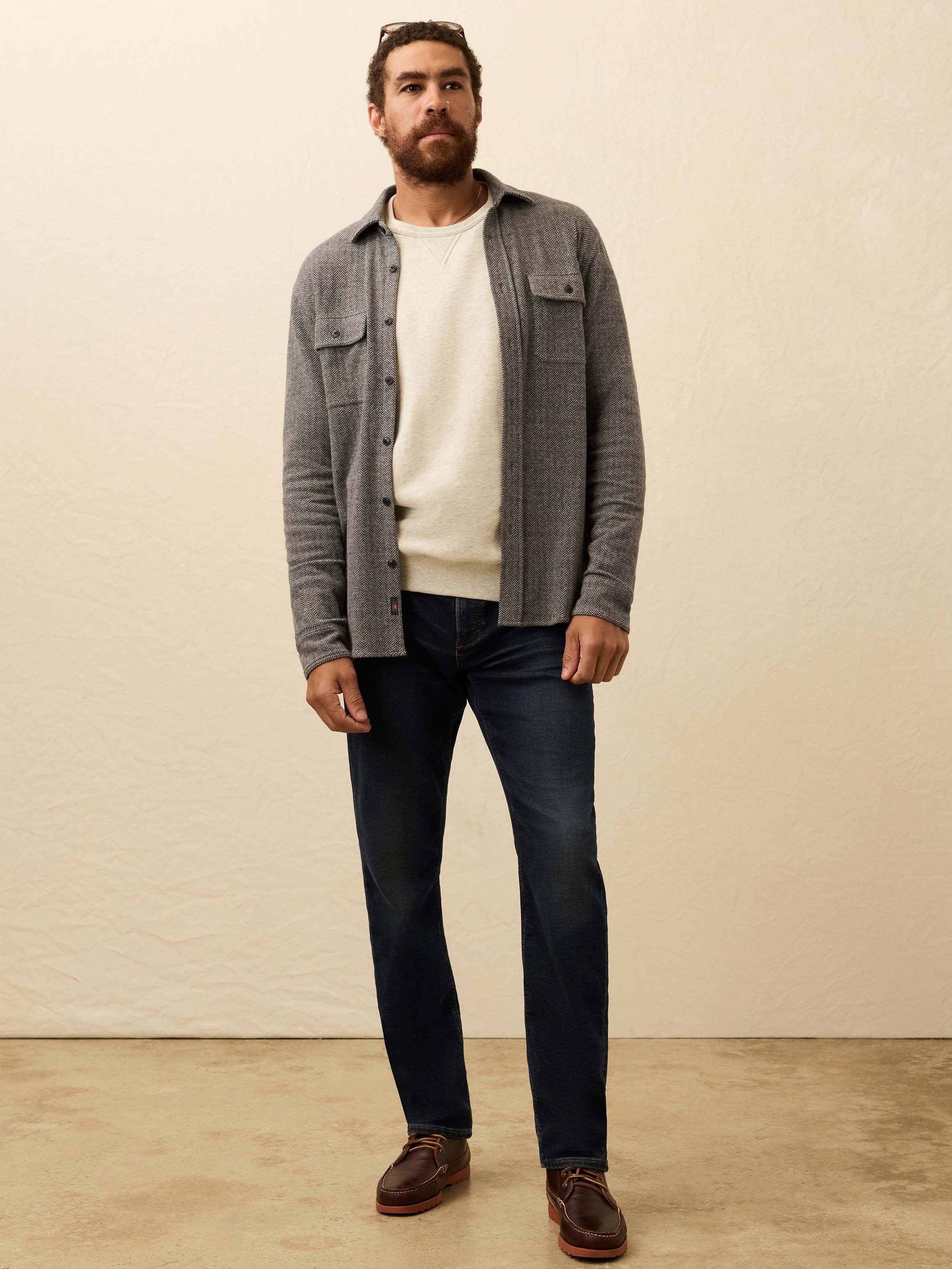 LegendTM Sweater Shirt - Alpine Grey Herringbone