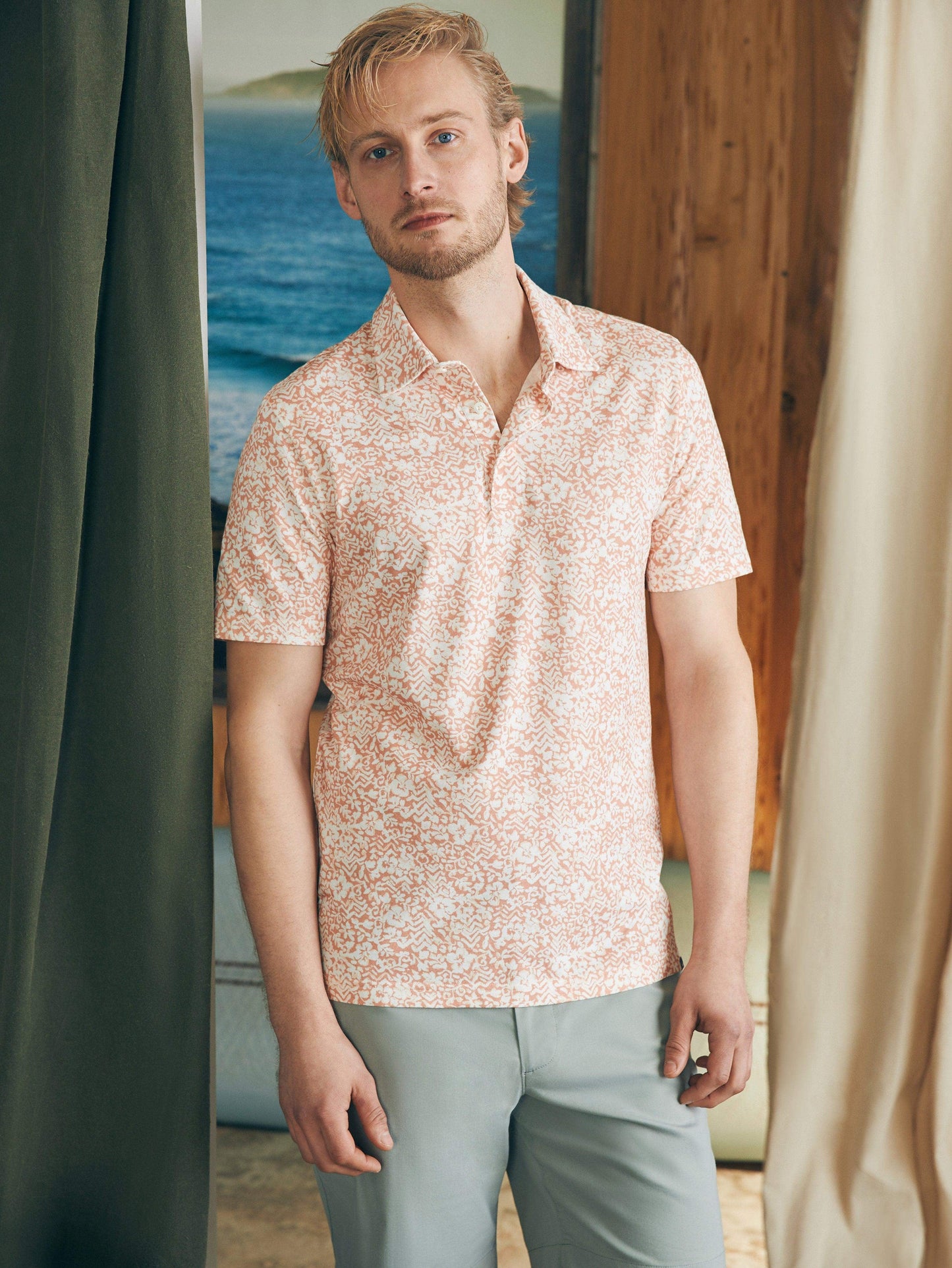 Short-Sleeve MovementTM Pique Polo - Hilo Rose Floral Print