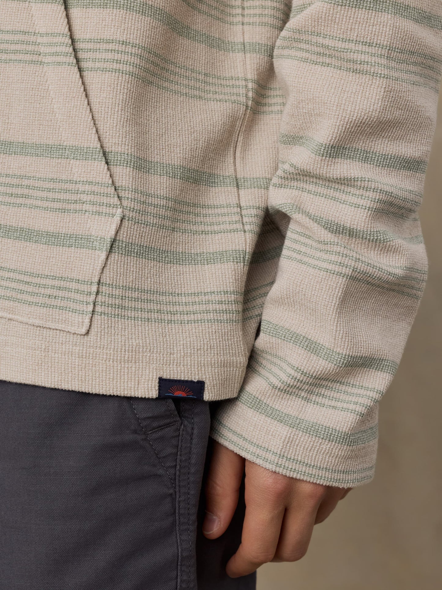 Oasis Hoodie - Sage Beach Stripe
