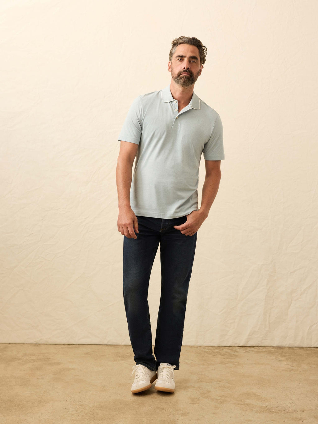 Short-Sleeve MovementTM Pique Polo - Huron Blue Melange