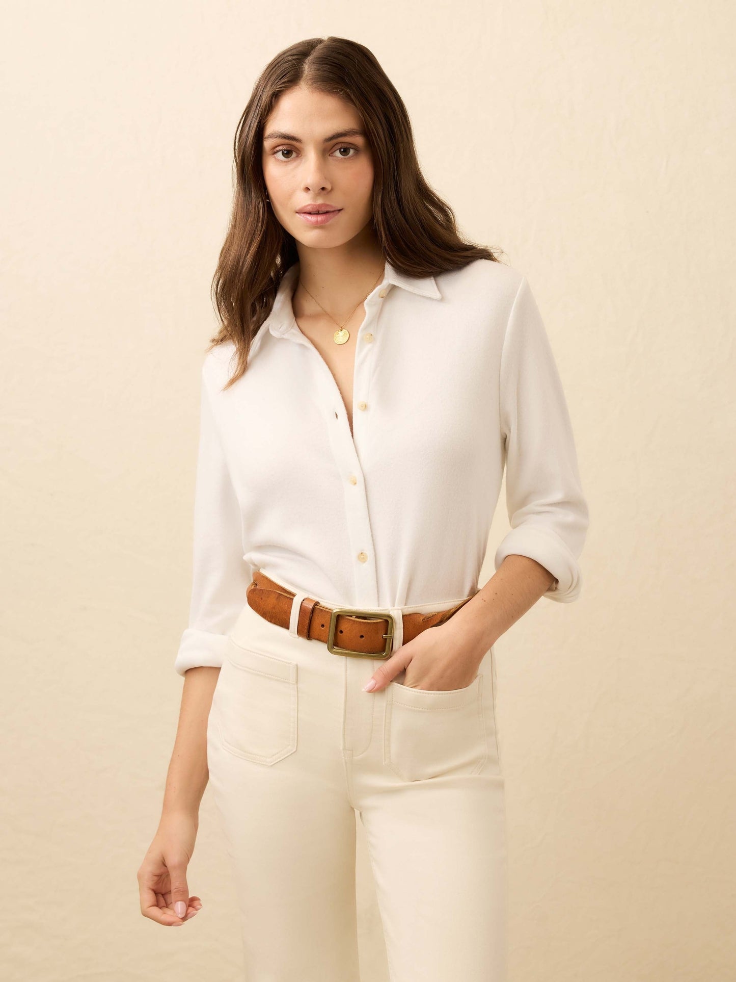 LegendTM Sweater Classic Shirt - Pure White Twill