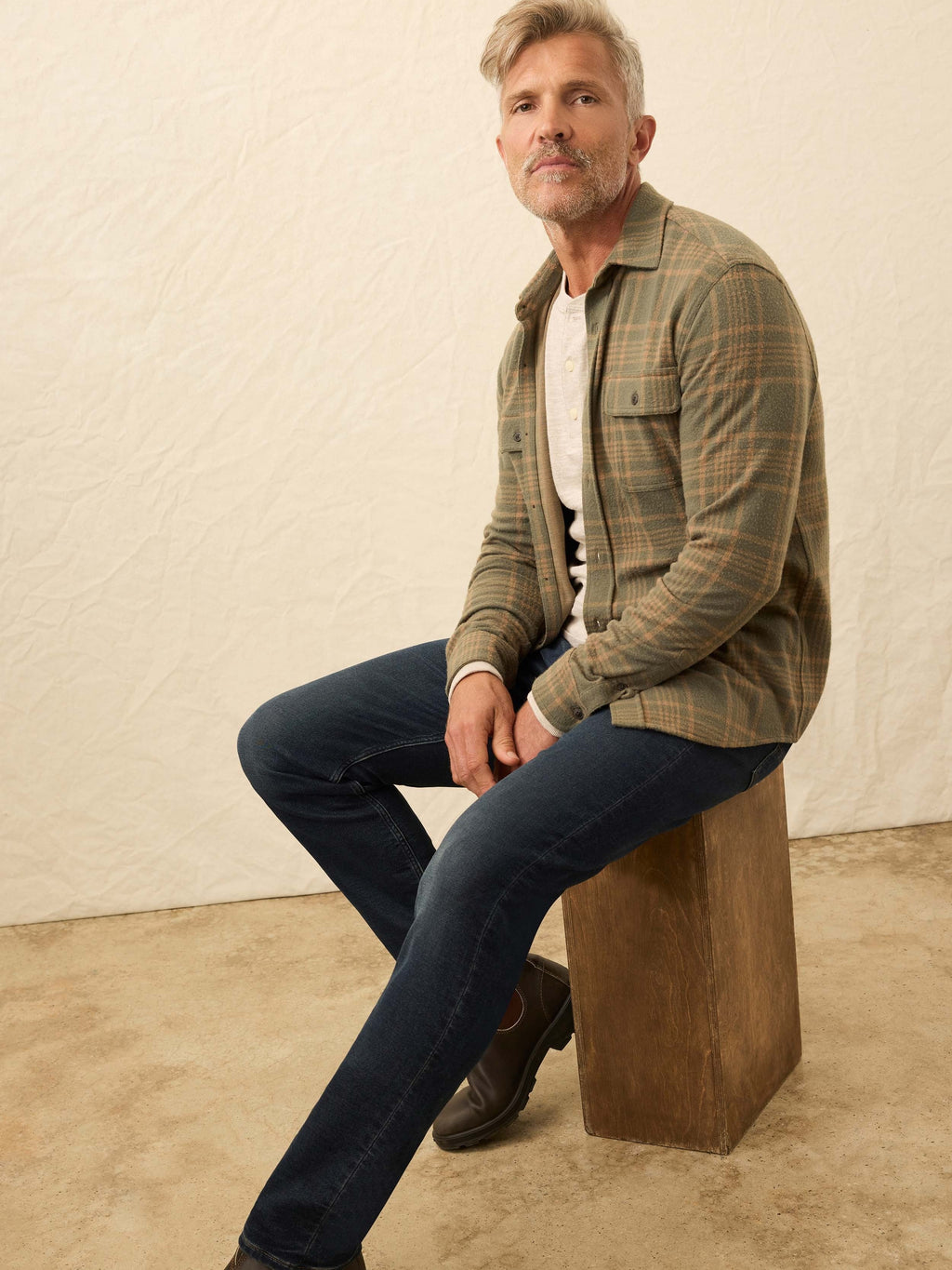 LegendTM Sweater Shirt - Woodland Olive Plaid