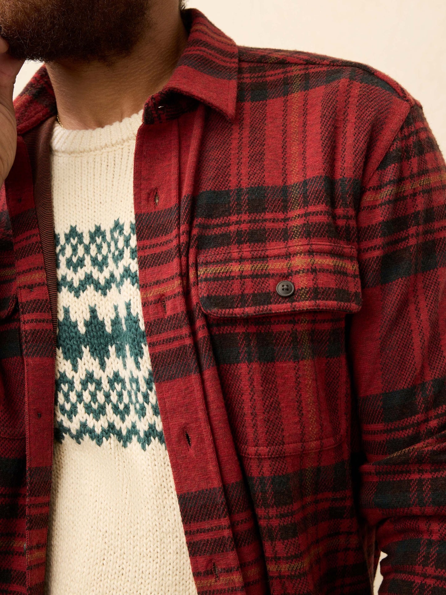 LegendTM Sweater Shirt - Red Cedar Plaid
