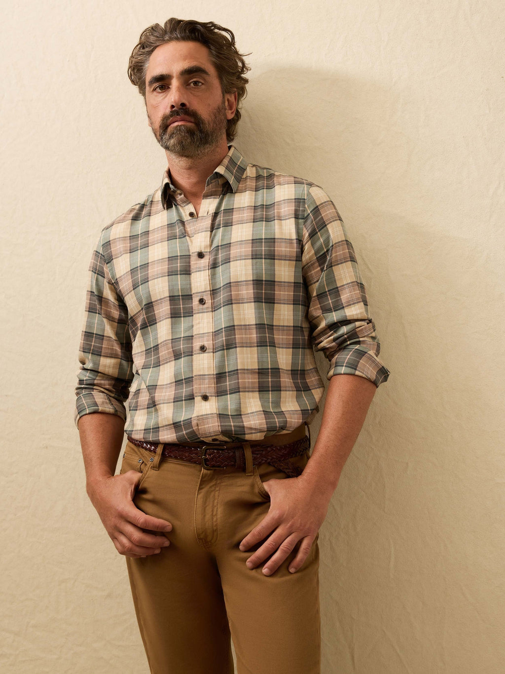 Soft Twill MovementTM Shirt - Olive Sands Plaid