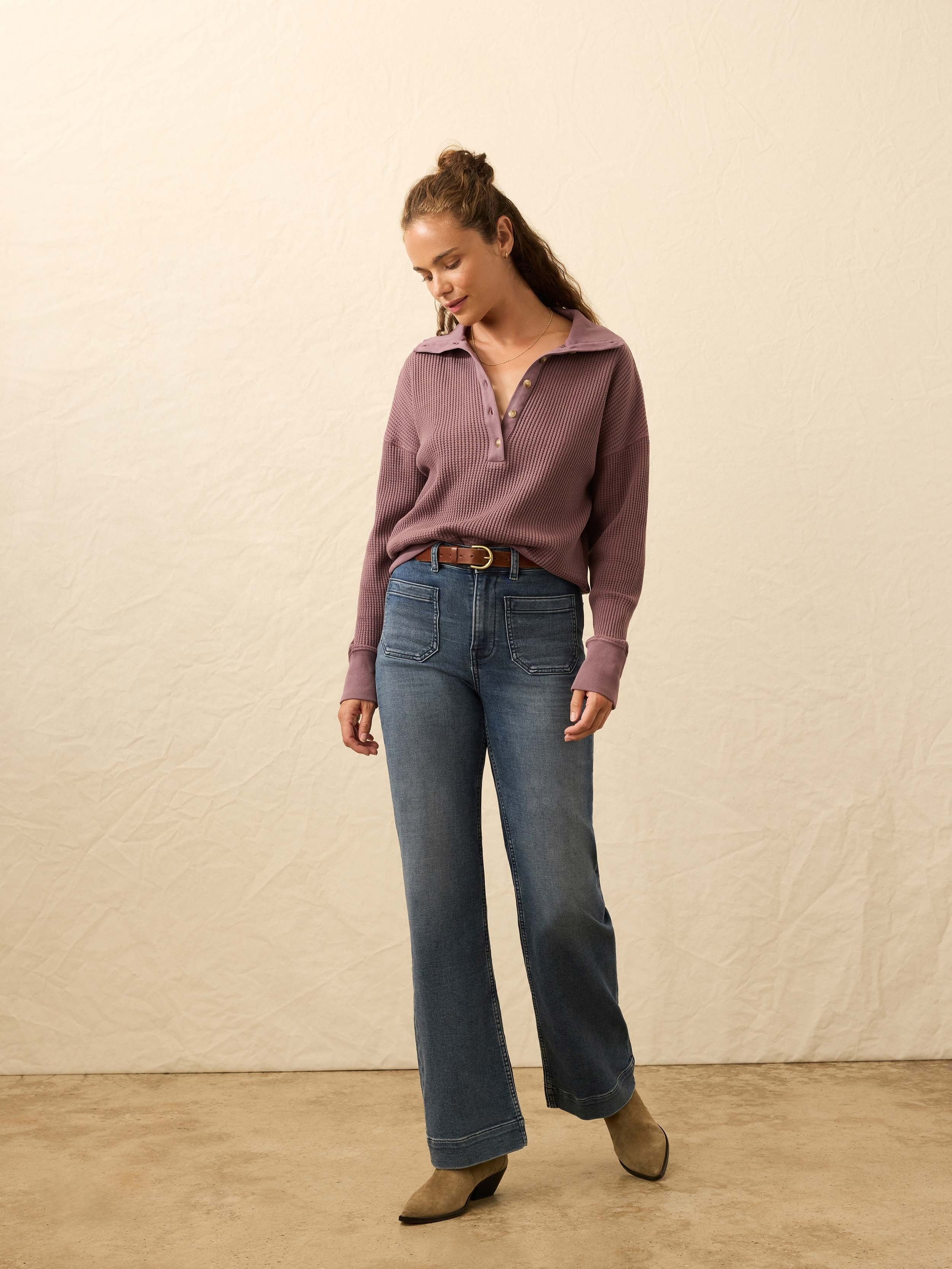 Apres Waffle Henley - Flint