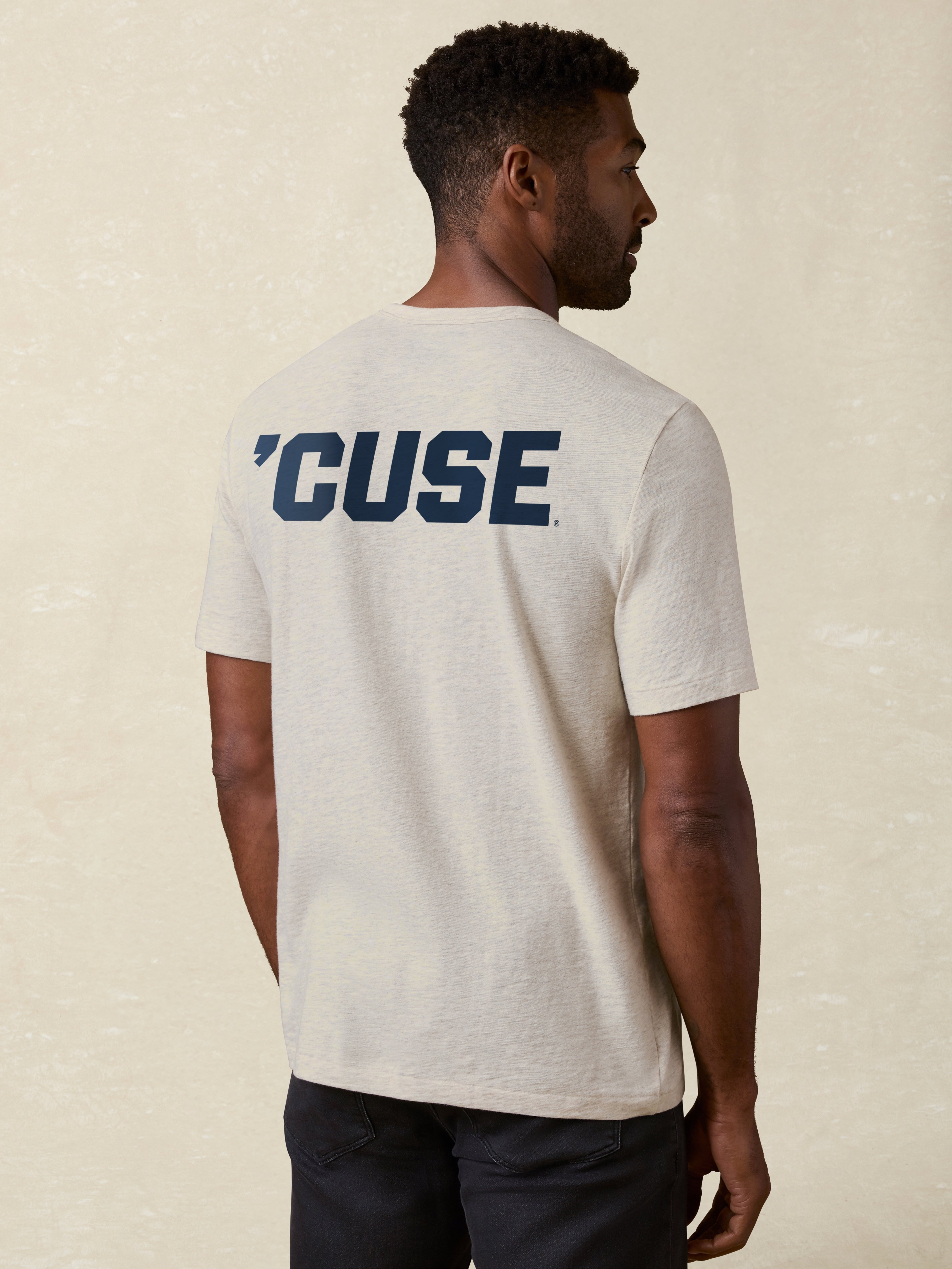 Syracuse University Sunwashed Pocket Tee - Island Dune Heather