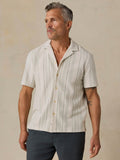 Short-Sleeve Oasis Camp Shirt - Sage Beach Stripe