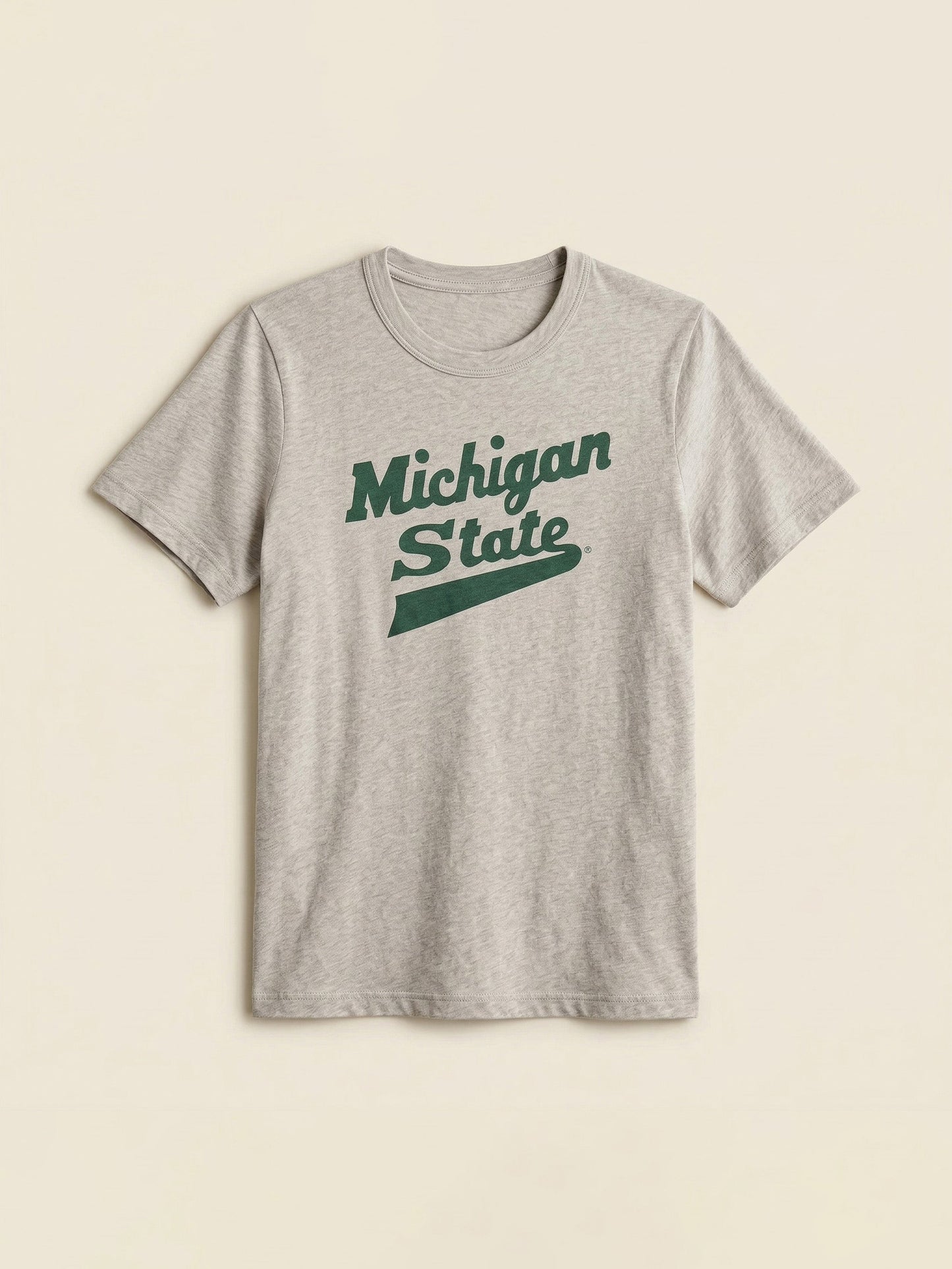 Michigan State Sunwashed Essential Tee - Dune Grey Heather