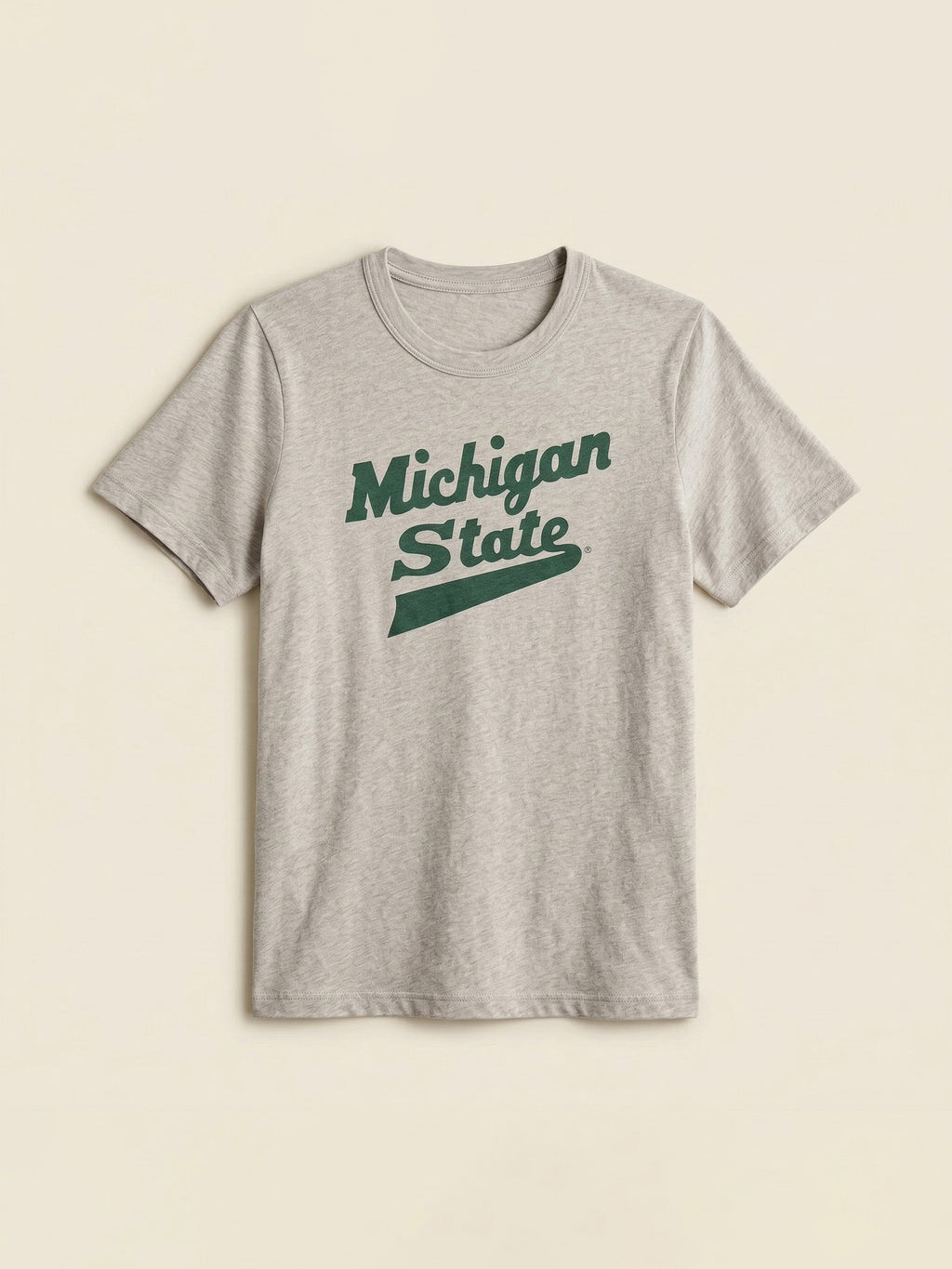 Michigan State Sunwashed Essential Tee - Dune Grey Heather