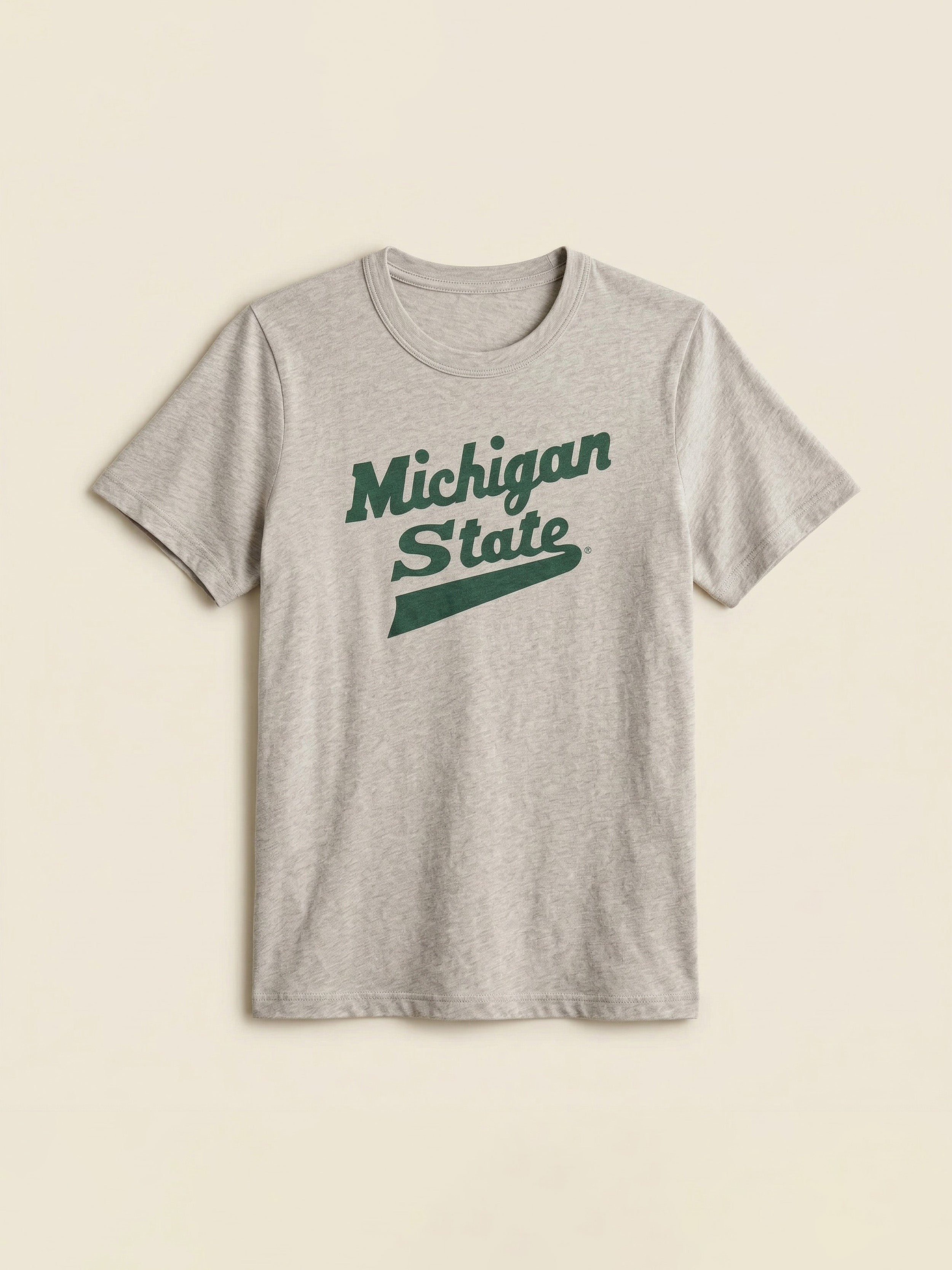 Michigan State Sunwashed Essential Tee - Dune Grey Heather