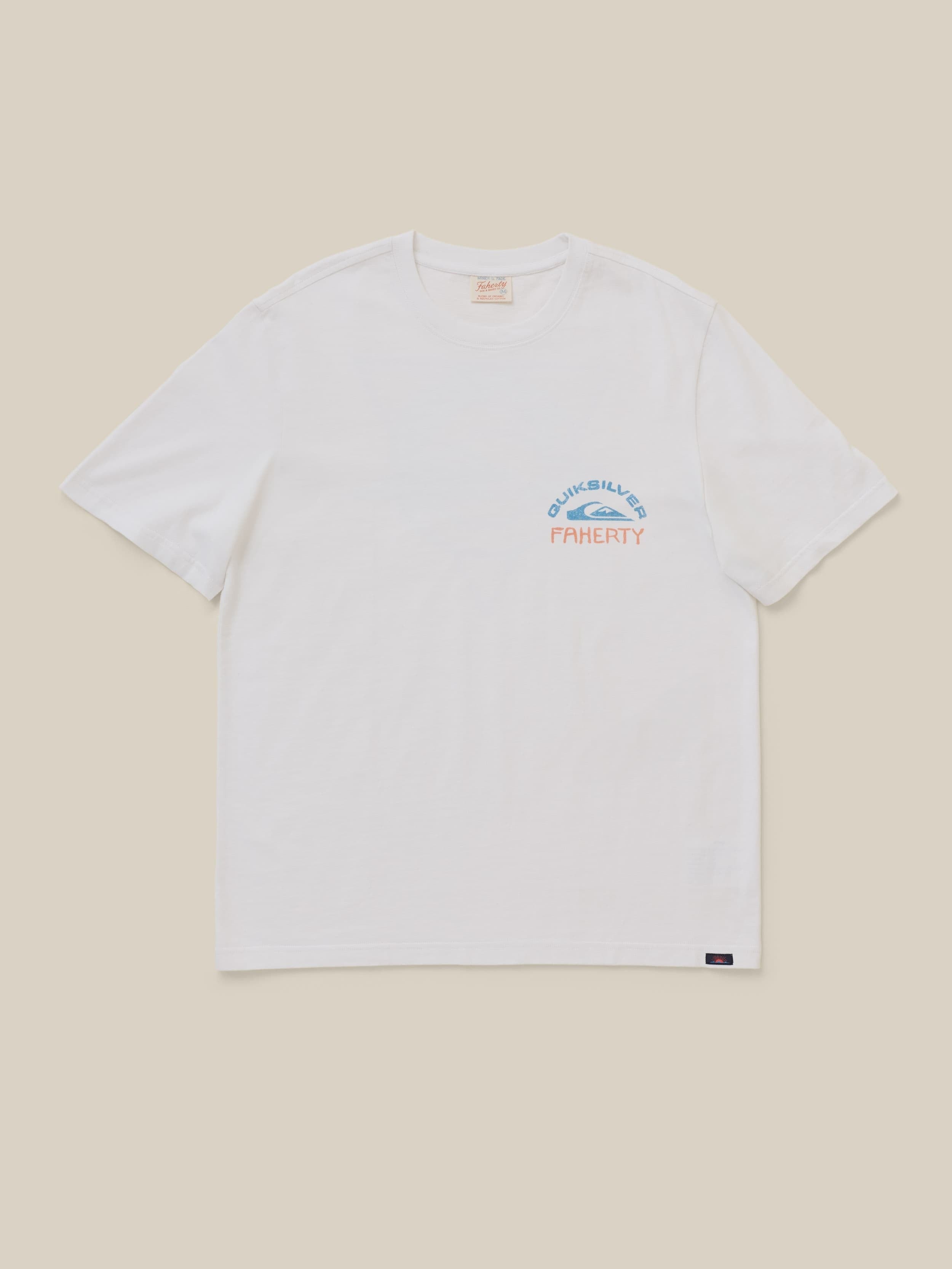 Faherty x Quiksilver Heavy Wash Tee - White
