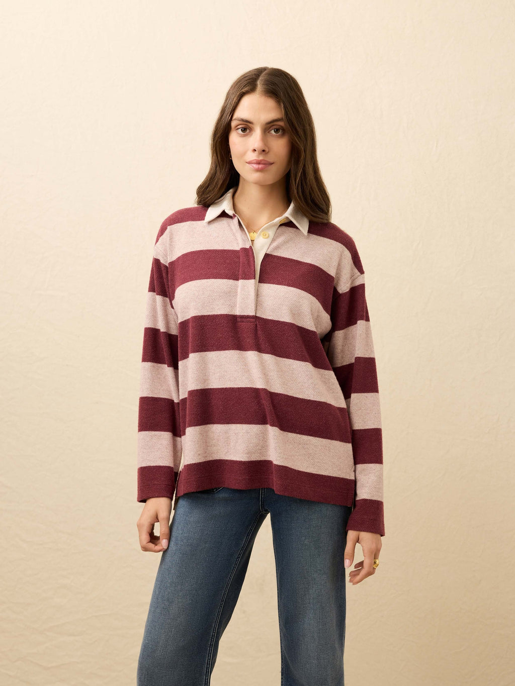 LegendTM Sweater Rugby Popover - Deep Red Rugby