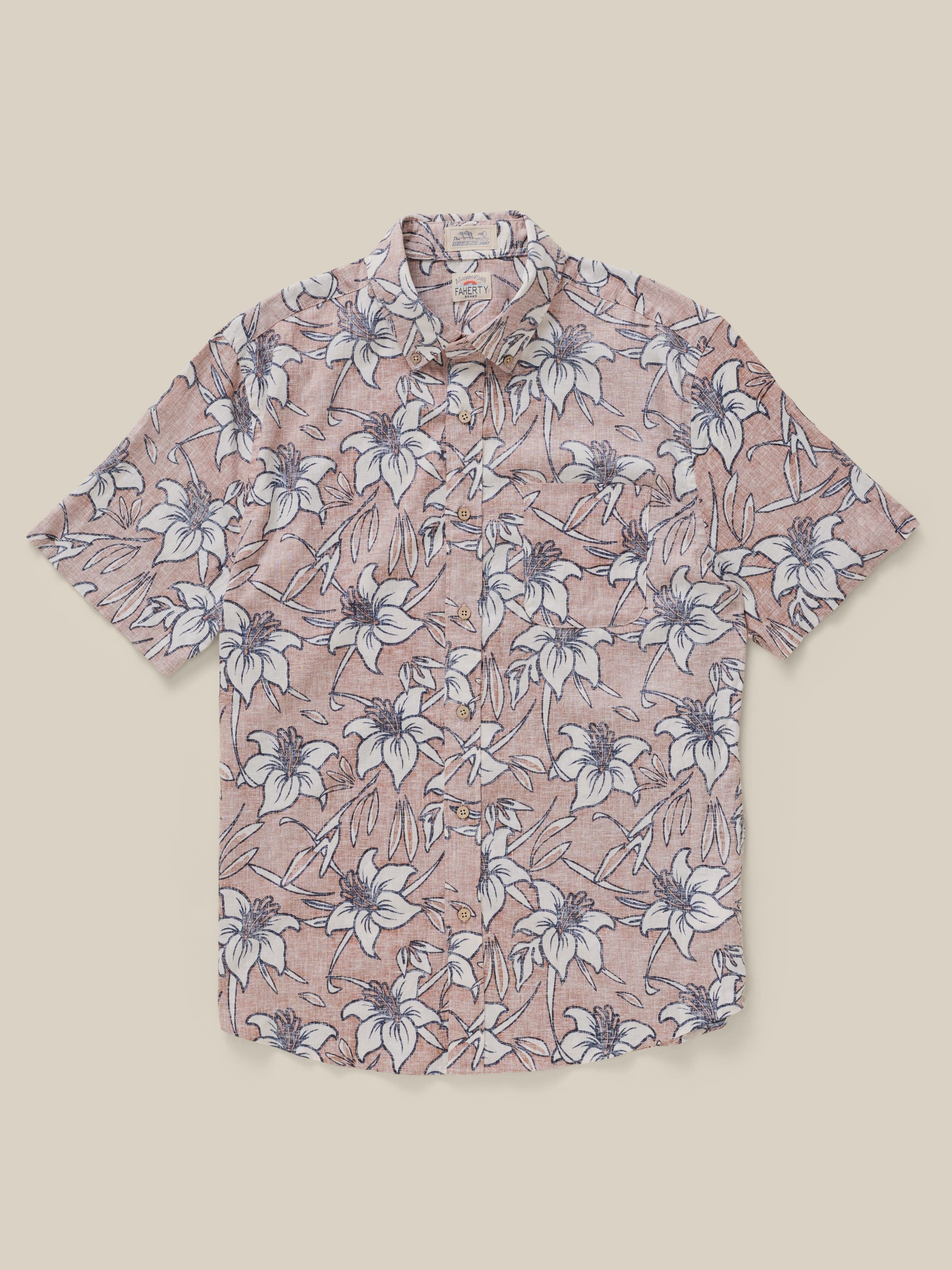 Short-Sleeve Breeze Shirt - Cloud Rust Lotus