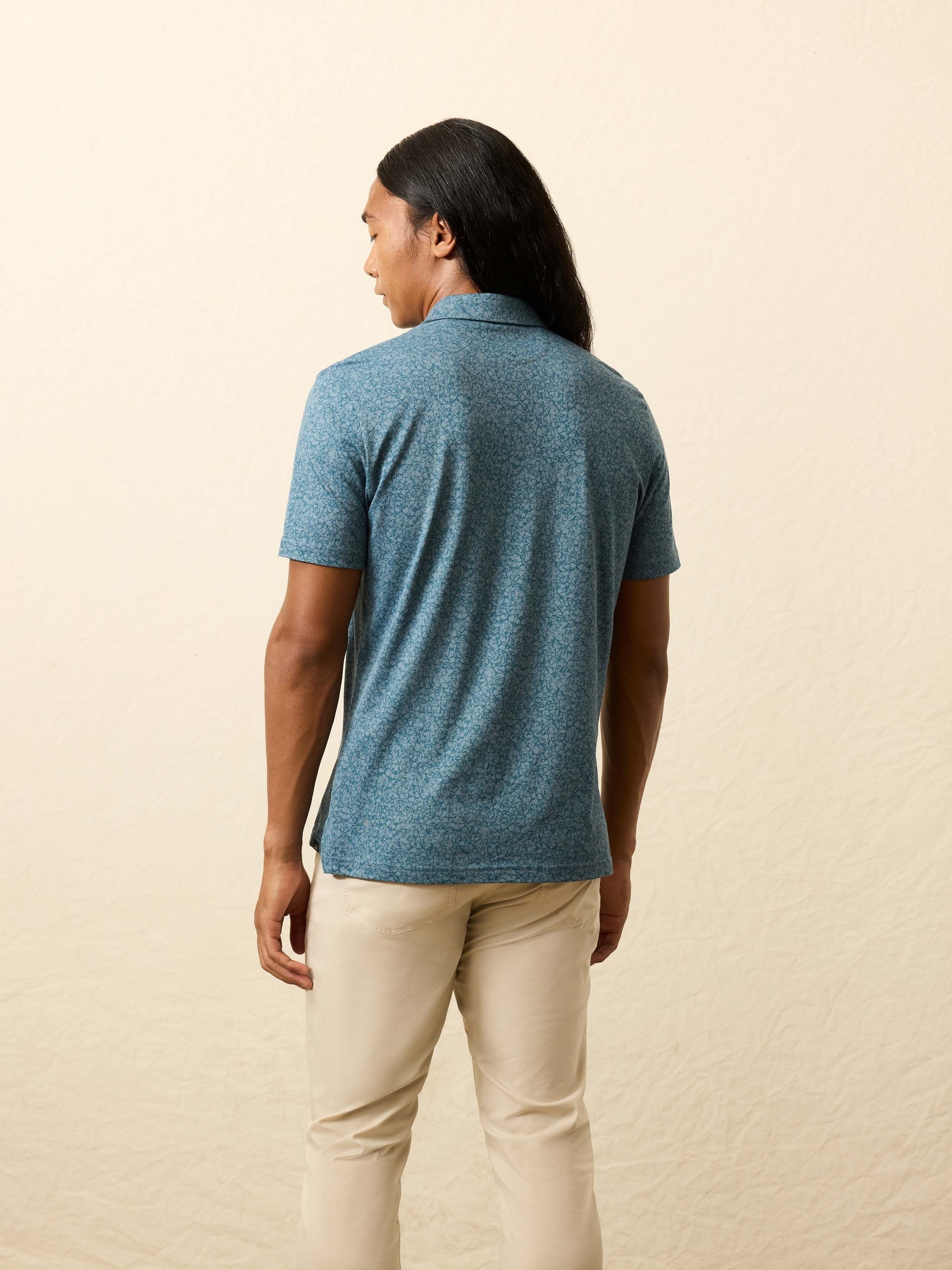 Short-Sleeve MovementTM Pique Polo - Eastern Sky Blossom