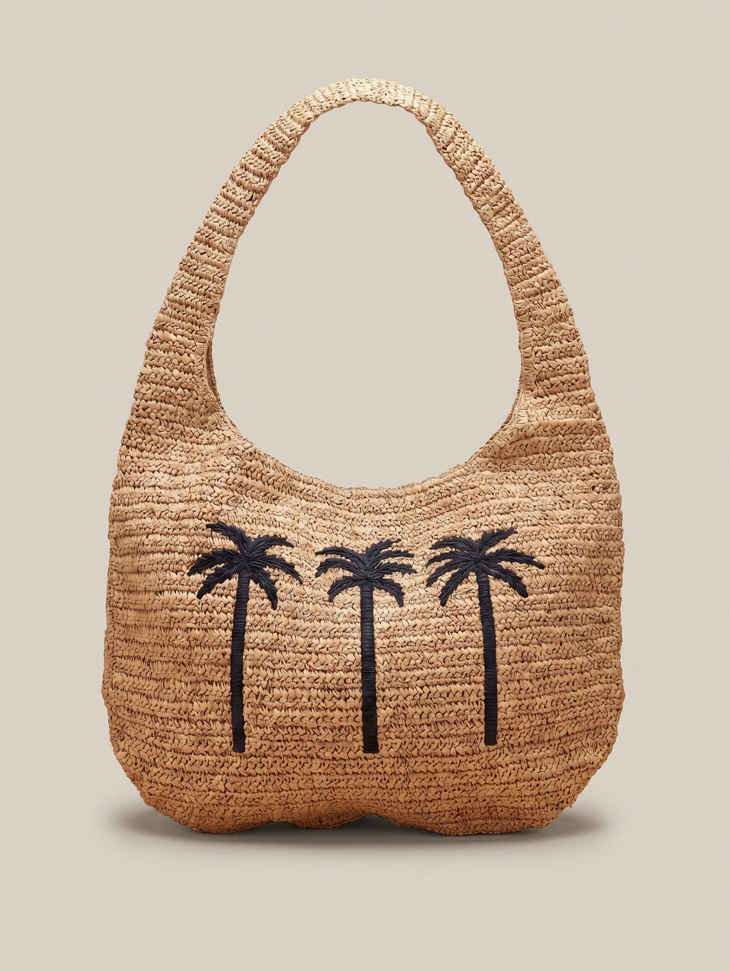 Straw Palm Beach Tote - Toasted Natural