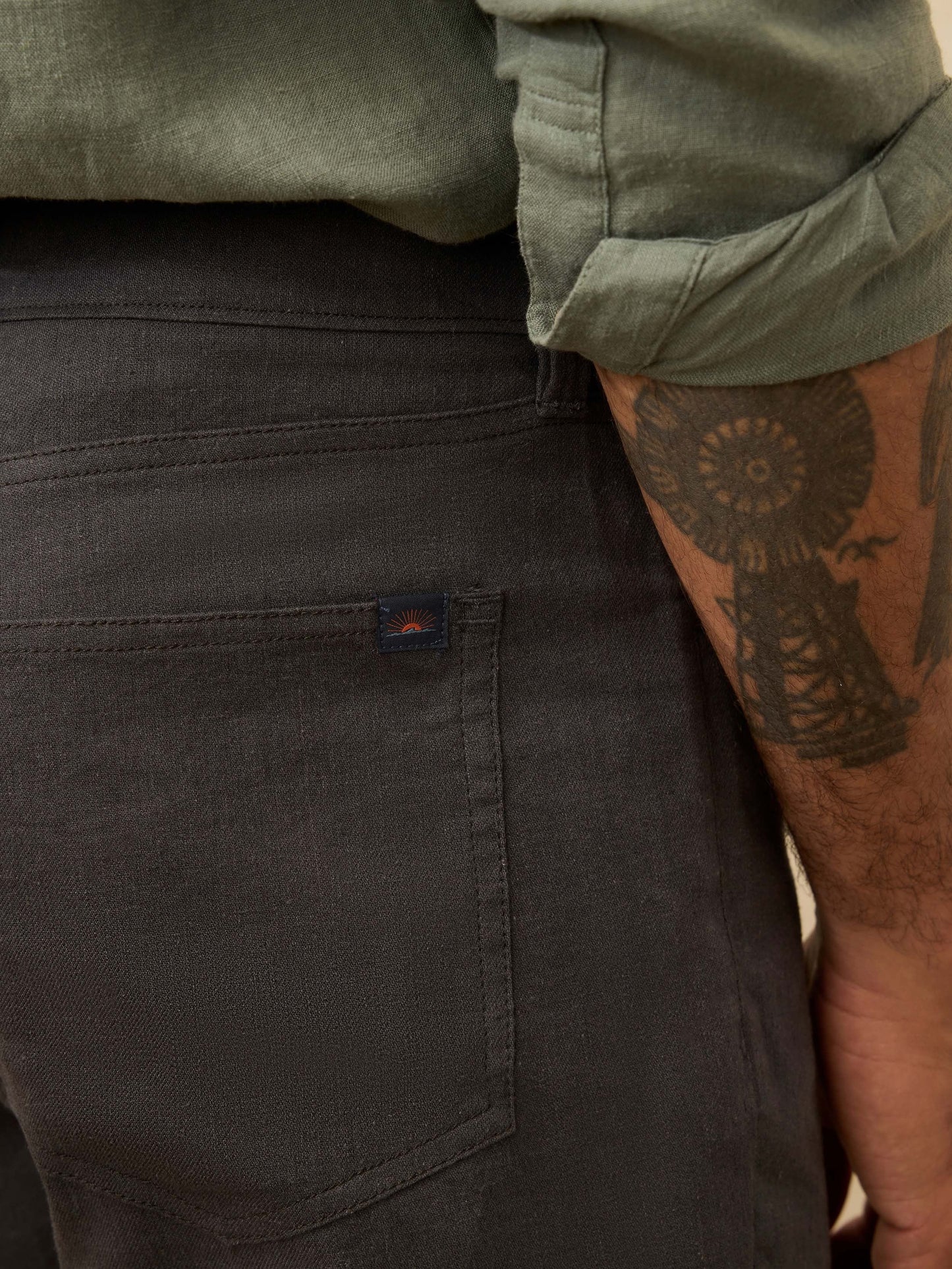 MovementTM Linen 5-Pocket Pant - Washed Black