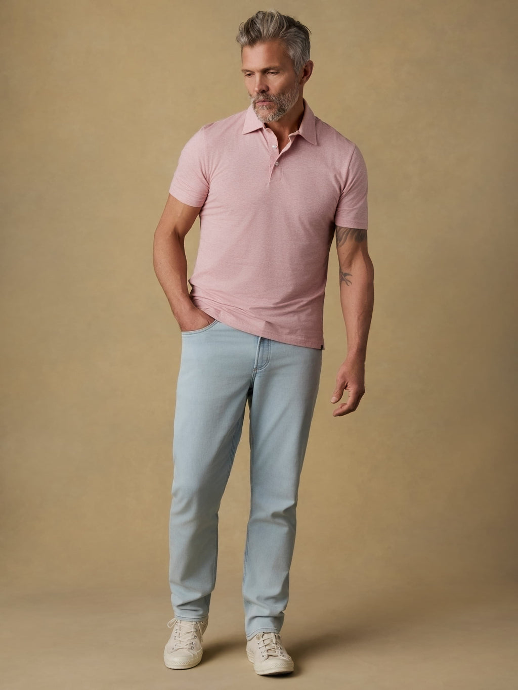 Short-Sleeve MovementTM Polo - Ivory Rose Feeder