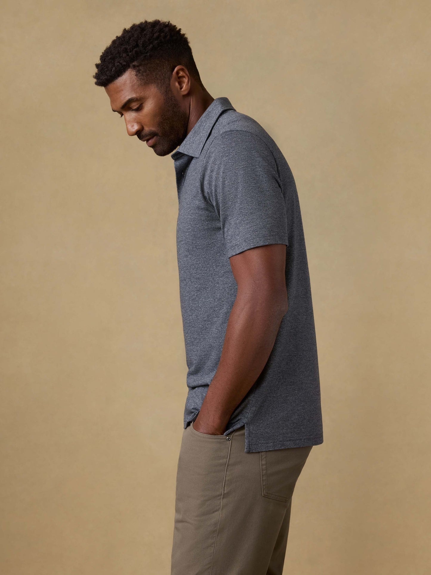 Short-Sleeve MovementTM Pique Polo - Dusty Iron Heather