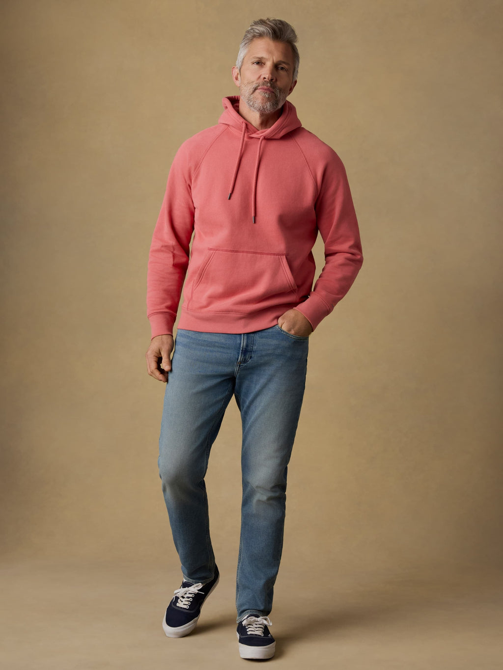 High Standard Fleece Hoodie - Coral Red