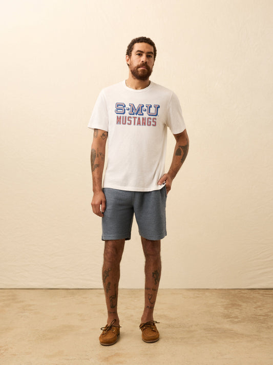 Southern Methodist University Sunwashed Pocket Tee - White