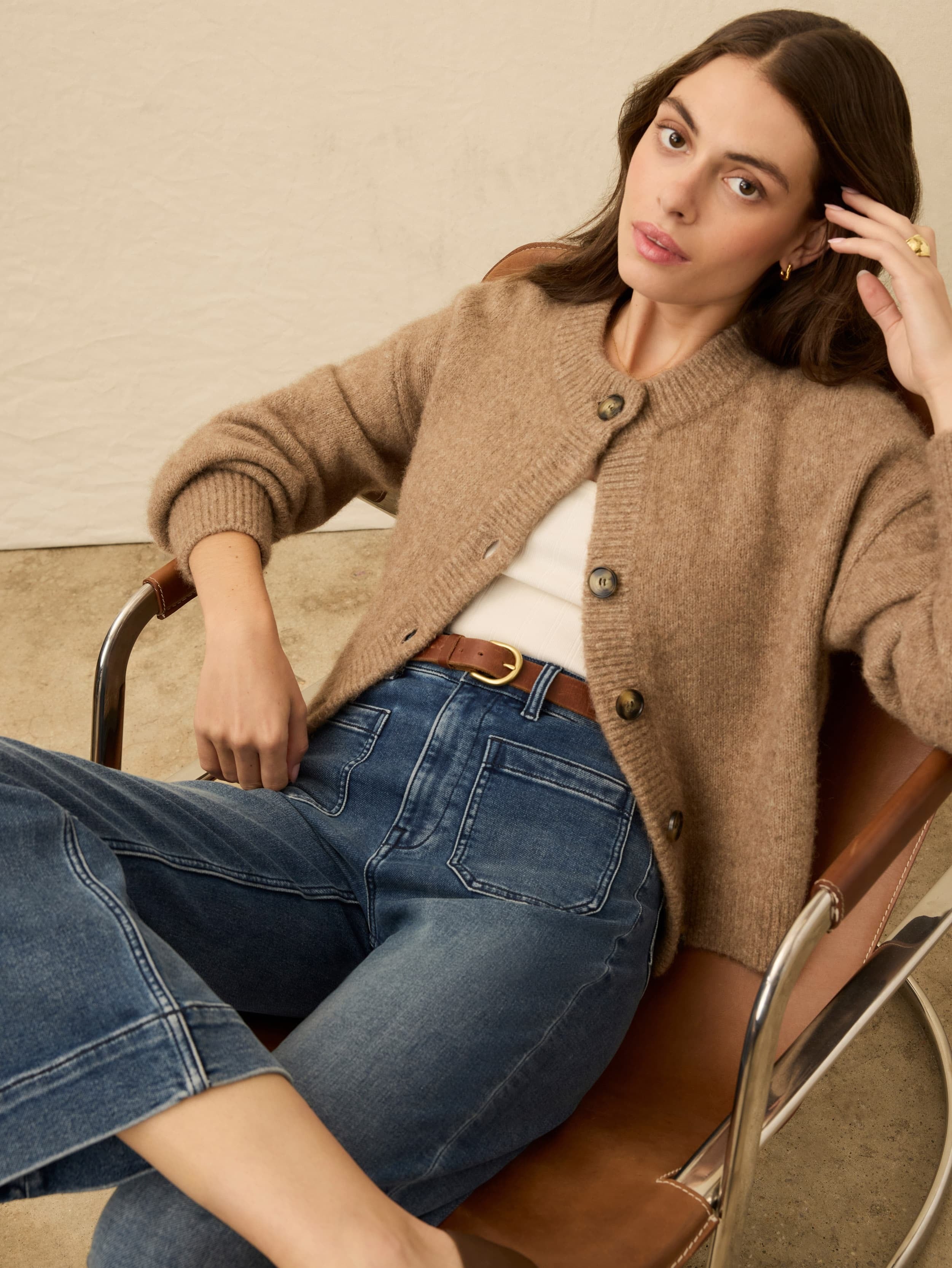 Alpine Cozy Cardigan - Toffee